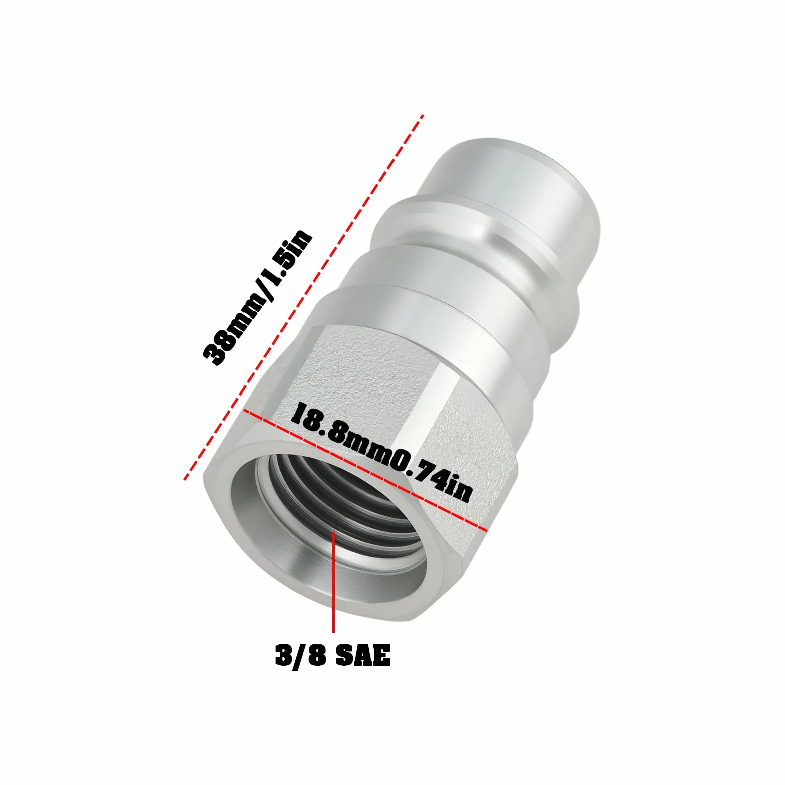 Conector Rápido de Aceite Hidráulico para Tractor (2 Unidades Cabezal Macho AW32184) Compatible con John Deere 1023E 1025R 1026R Y 2025R.