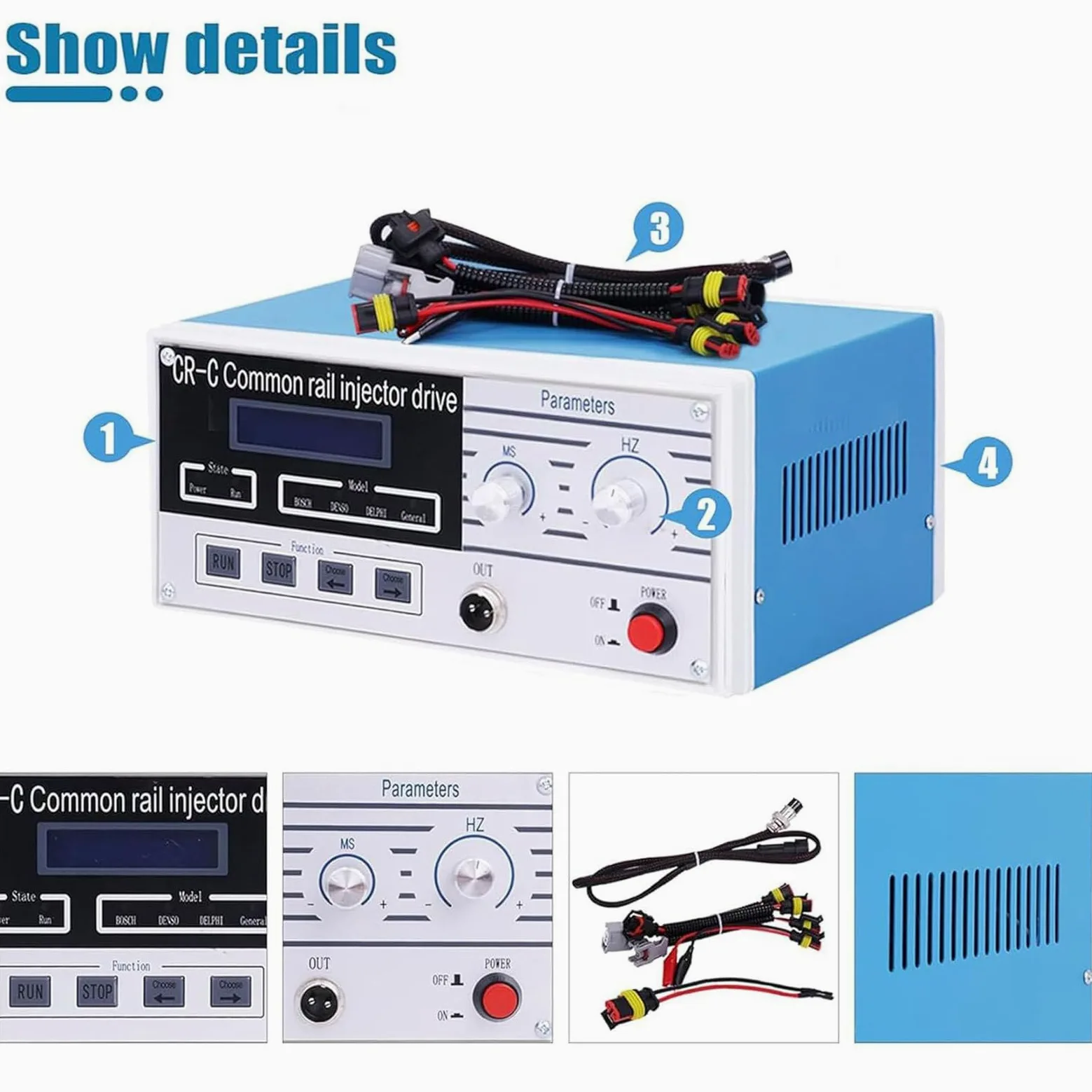 Kit de Compresión del Probador de Inyectores Diésel, Probador de Inyectores Common Rail, Detector Multifuncional Probador de Inyectores Electromagnéticos Diésel