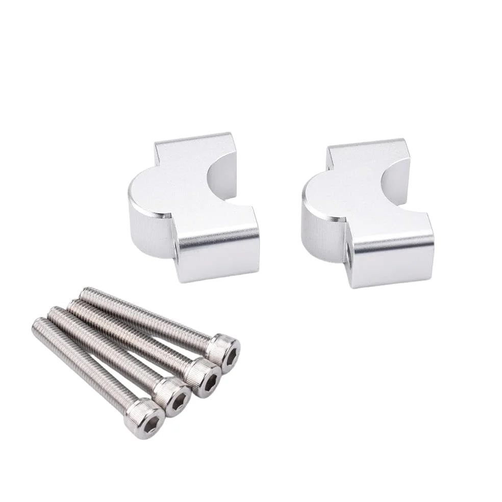 Kit De Montaje Con Adaptador Para Aumentar La Altura Del Manillar En 30 Mm Para Motocicletas Para KOVE 800X Rally compatible(Plata)