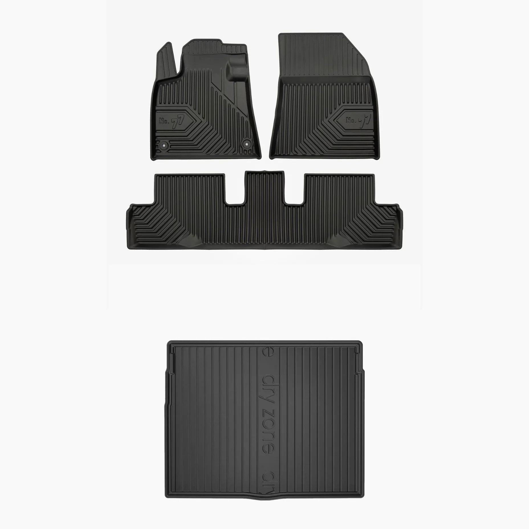 FROGUM Un Juego de Alfombrillas de Goma para Coche y cubeta Maletero exclusivas Alfombras para Citroën C4 Picasso II 2013-2019 | Borde Alto | para Todo el año | Al tamaño