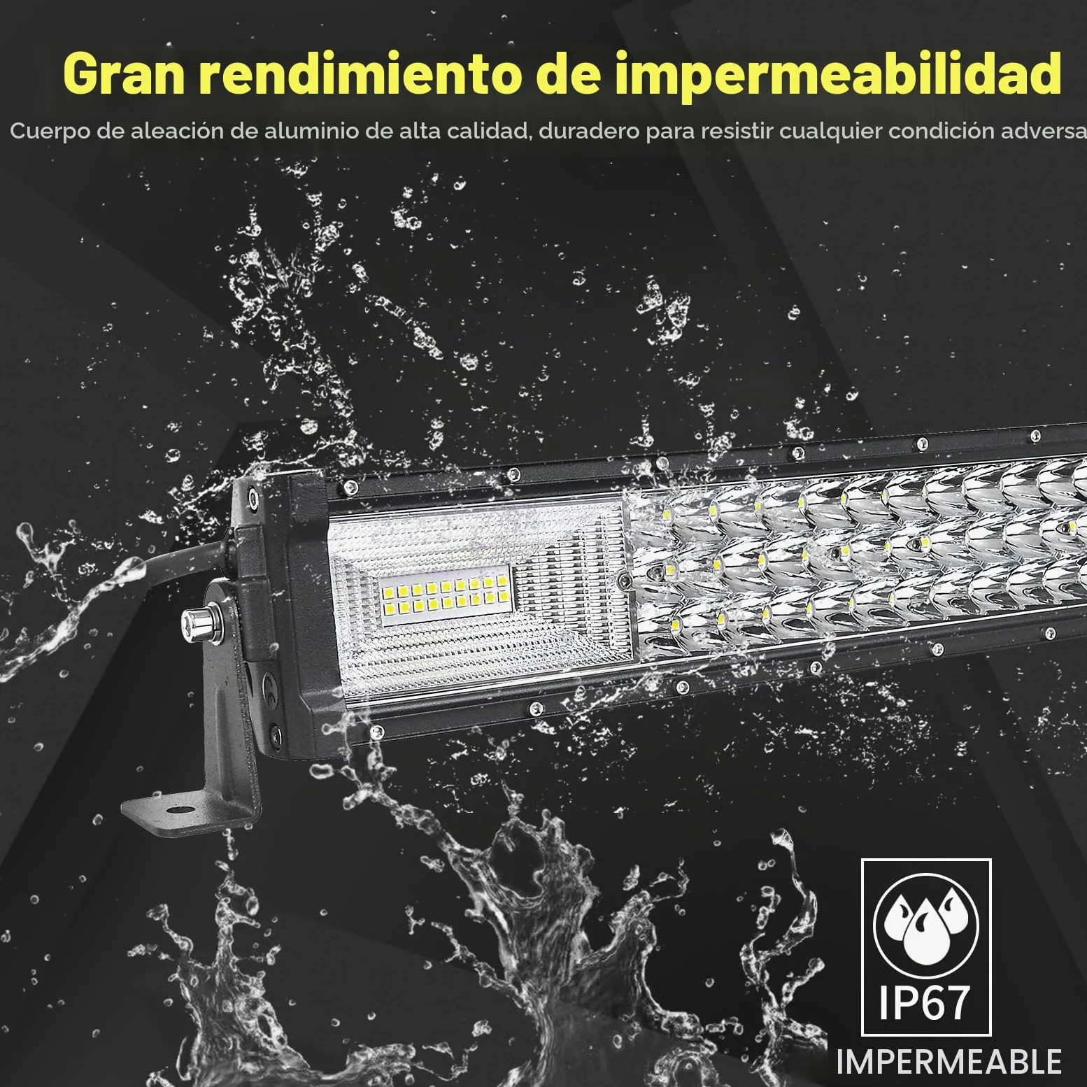 Willpower Barra Led 52 pulgadas 132cm 675W Barra de Luz LED con Arnés de Cableado 12V 24V IP67 Impermeable Largo Alcance Faro Led Trabajo Focos Led 6000k para 4x4 Tractor Coche Camion Barco Offroad