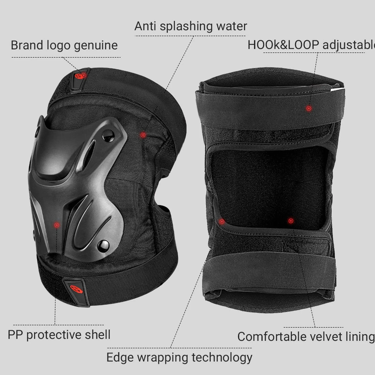 Protectores de rodilla de motocross, protectores de rodilla de motocicleta - Protectores ajustables, soportes para codos y rodillas, accesorios de motocicleta, equipo de protección contra
