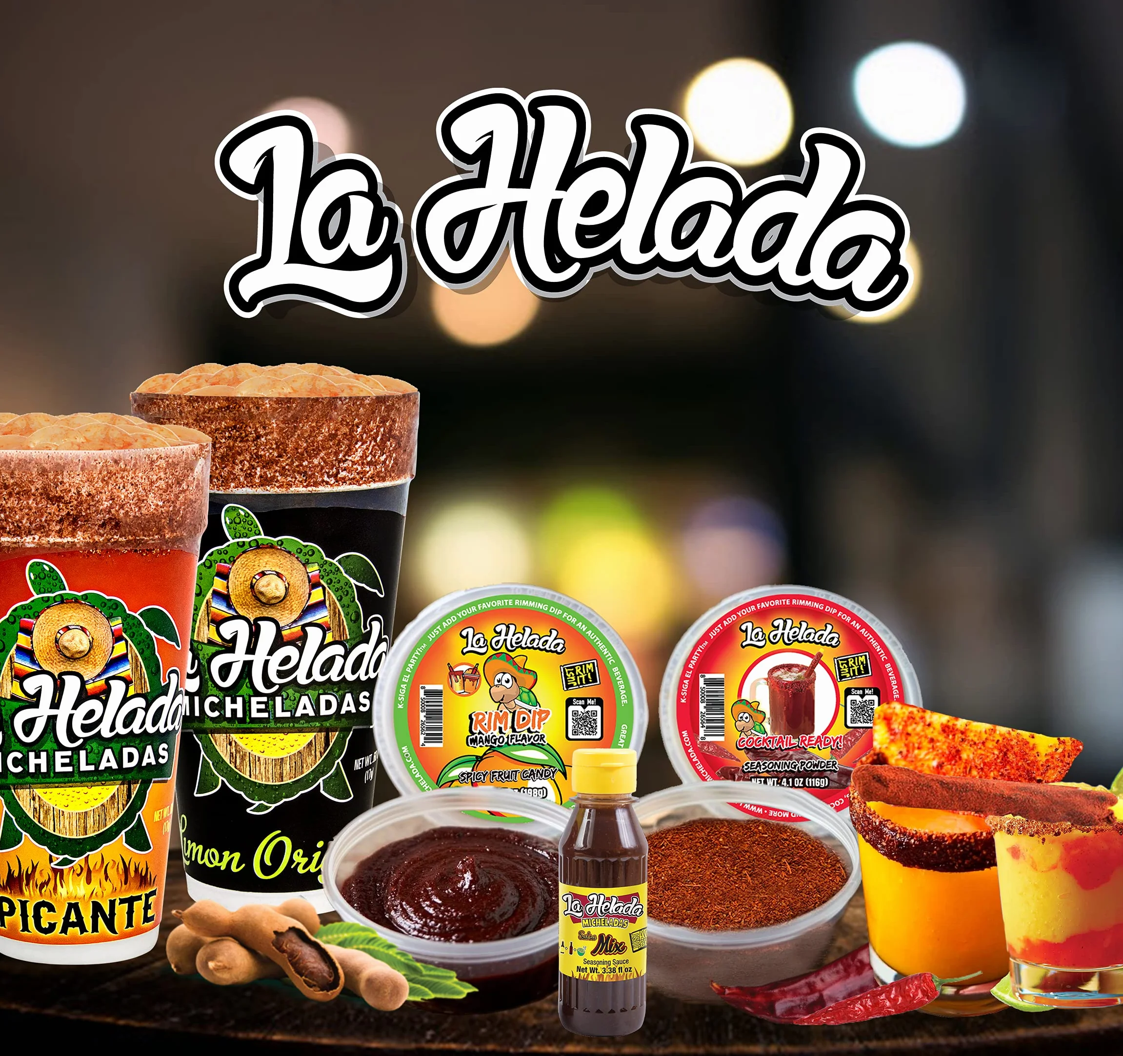 La Helada Banderilla Tamarindo Caramelo de Pajita 40 unidades
