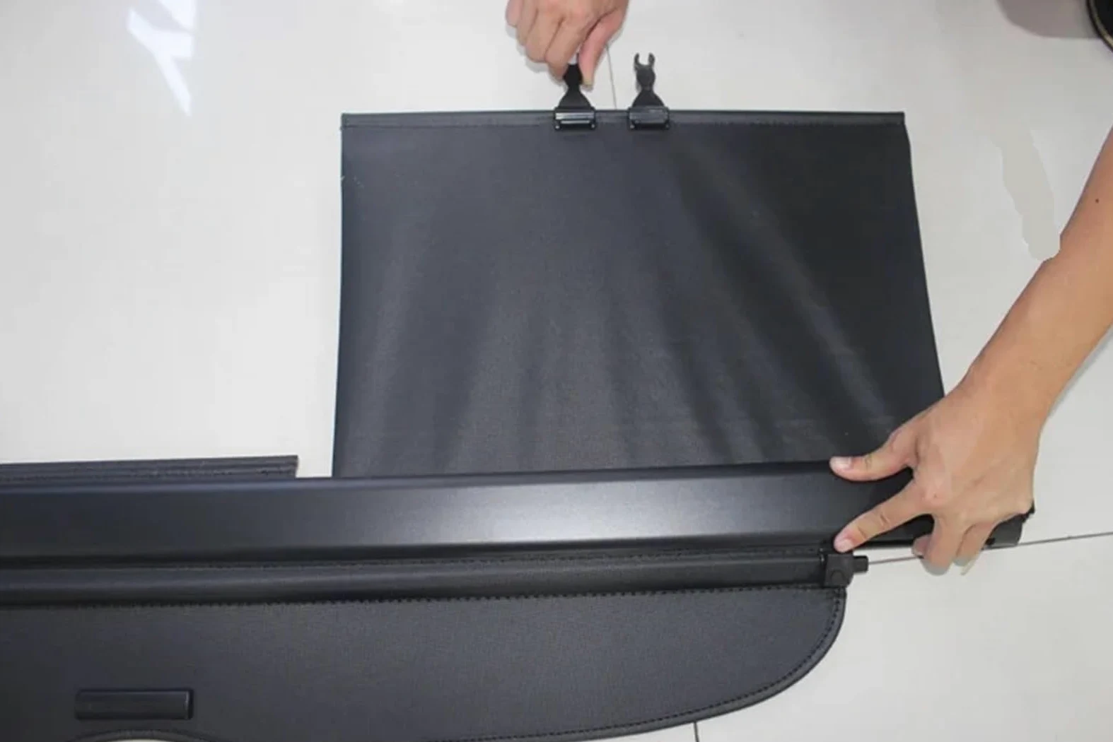 Genérico para Nissan para X-Trail T31 para Rogue 2008-2013 Cubierta Lona Aluminio Carga Trasera Pantalla Privacidad Maletero Protección Seguridad Estante Equipaje Trasero Protector