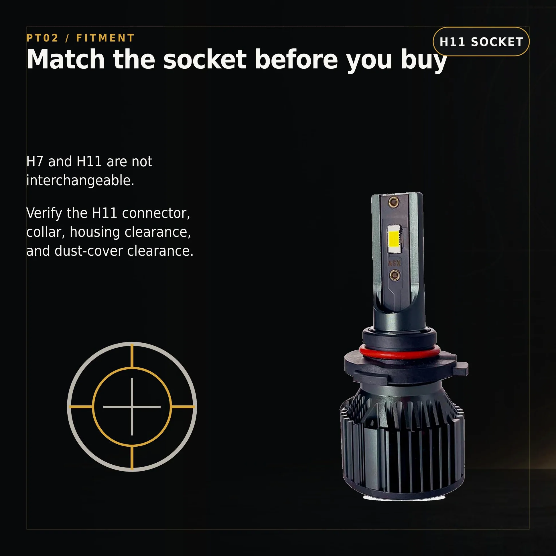 ASX Iluminación Ultra LED Off Road, 23W, 1725 Lúmenes Reales, Lámpara de Faros Delanteros 12-70V. Bombillas LED Luz Blanca 6000K Chip CSP, Conversión Faros Led, IP68, Pack 2 (H11)