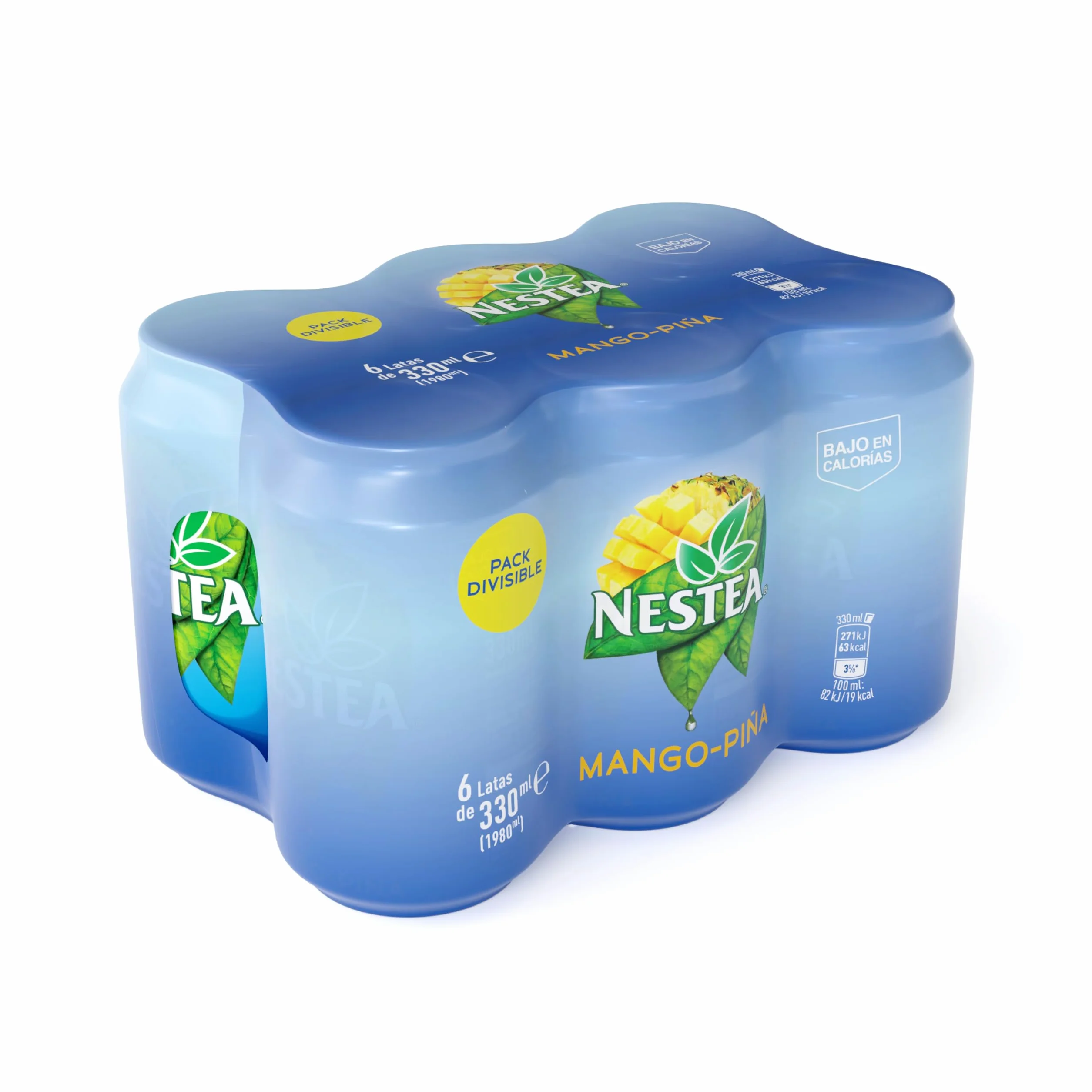 Nestea Mango-Piña Bebida Refrescante Lata 33 cl Pack de 6