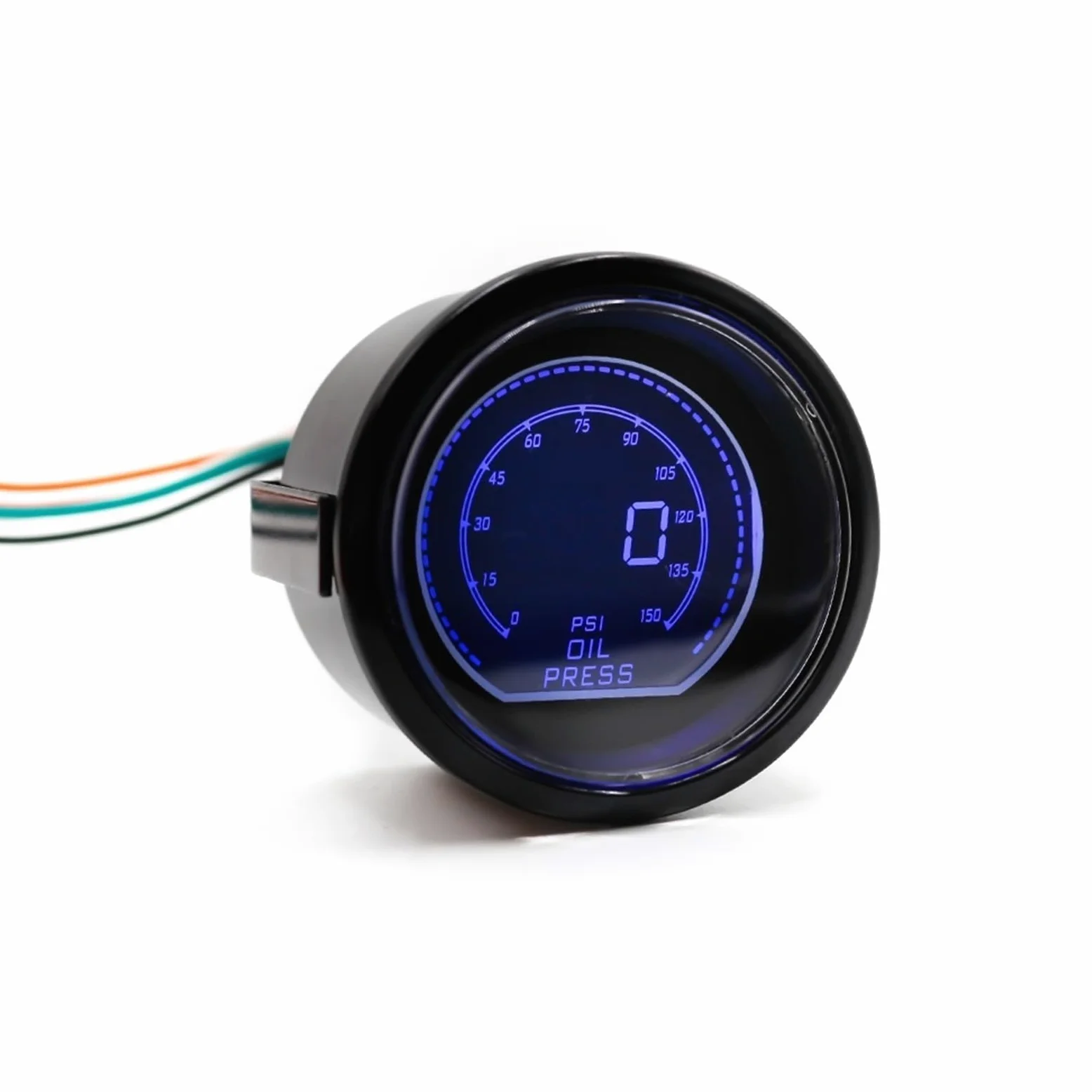 Medidor de presión de aceite de coche de 52mm y 2 pulgadas, indicador de presión de aceite Led rojo/azul de 0-150PSI con Sensor/medidor de coche
