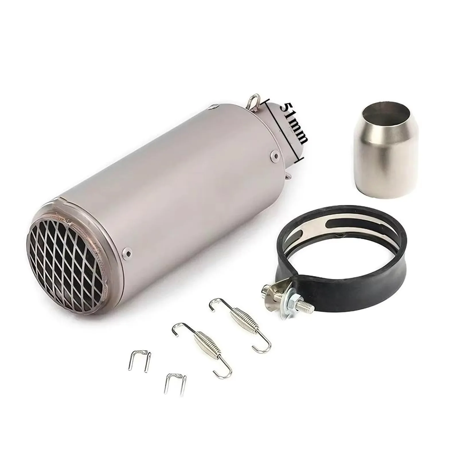 silencioso escape moto Para MT07 Para Z900 Para CBR600 Para S1000RR | Escape de escape con tubo de escape modificado DB Killer de 51 mm/60 mm(B)