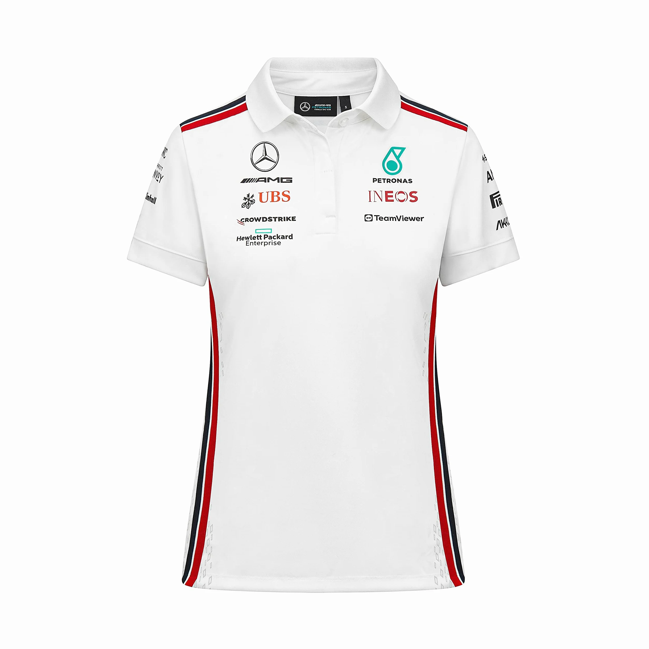 Mercedes AMG Petronas Formula One Team Polo del Equipo para Mujer 2023 Blanco Talla M