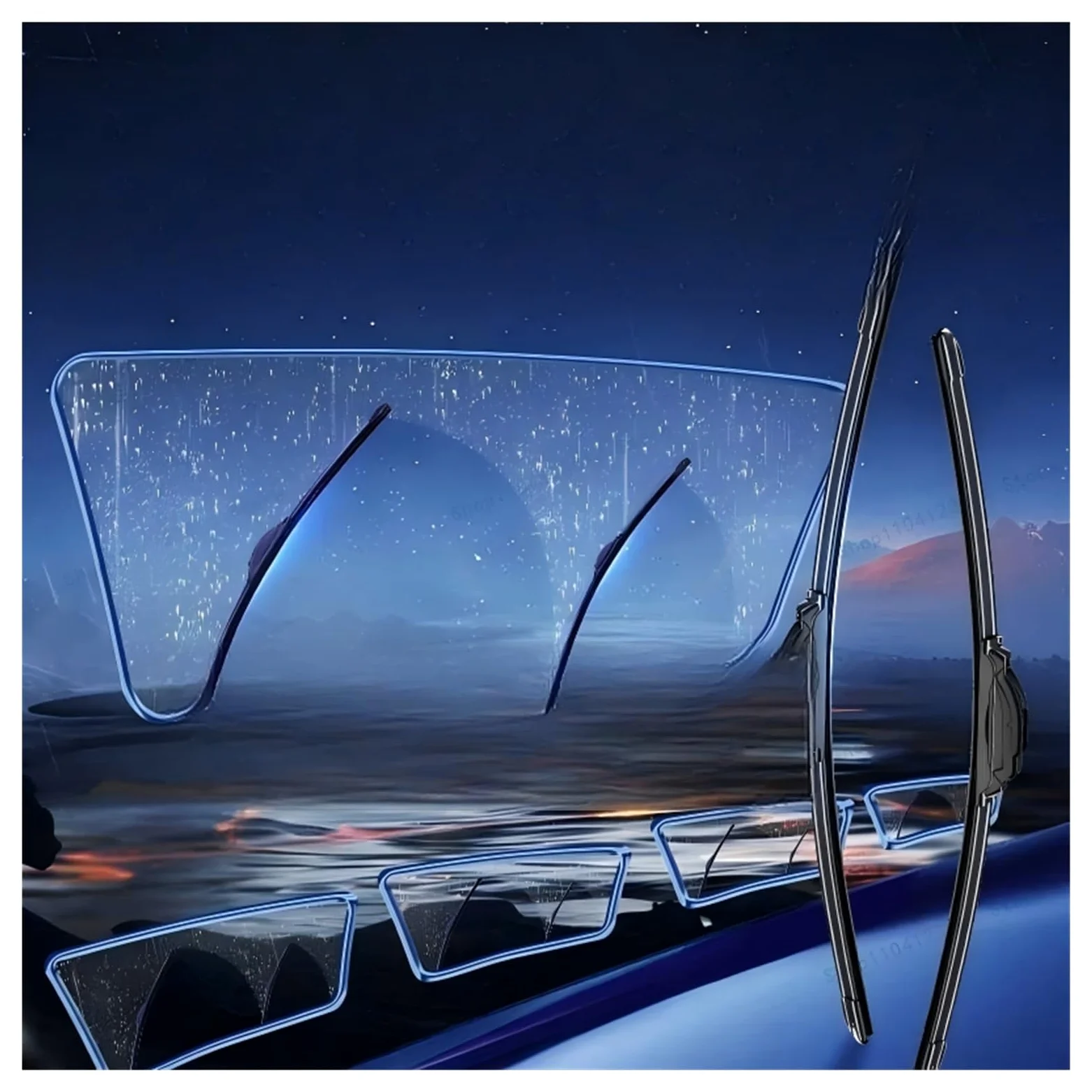 Limpiaparabrisas Escobilla limpiaparabrisas coche para Tesla para modelo X 2016-2018 28 "+ 18" parabrisas goma limpia silicona