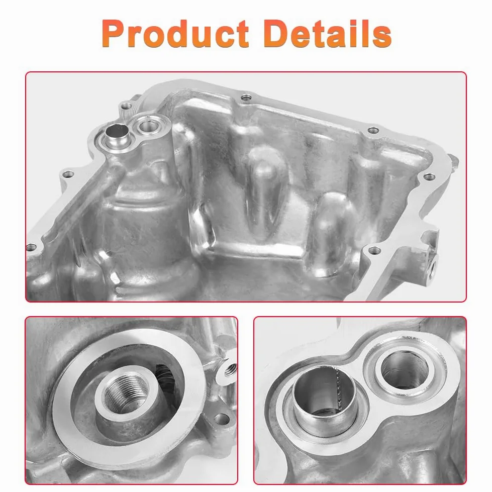 Bandeja de aceite de motor con tapón de drenaje compatible con Honda Civic 2006-2011 L4 1.8L Repuesto para 11200R1AA00 11200RNAA00 11200RNAA01 264-382