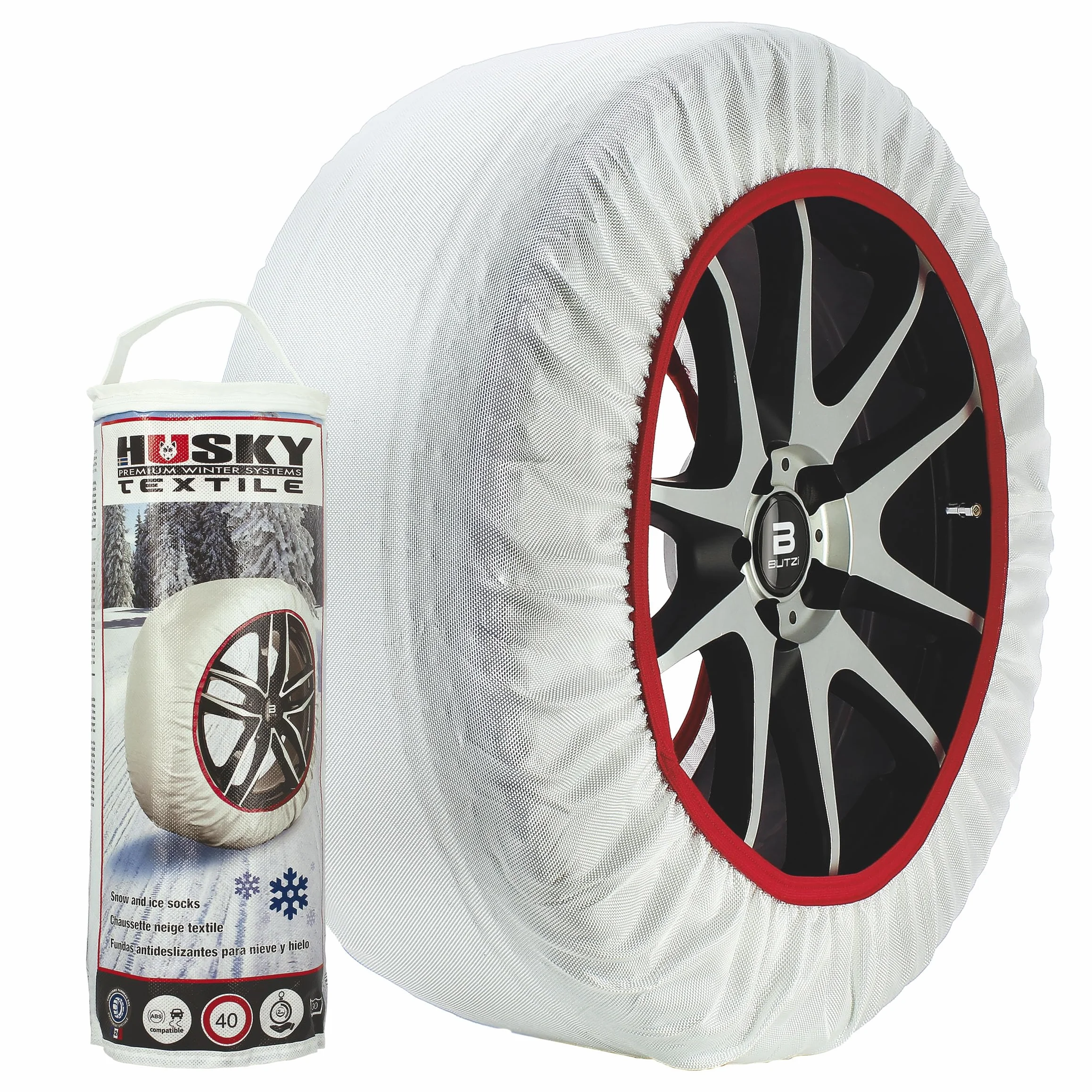 Husky HUSTX04 Cadena de Nieve Textil Antideslizante XL