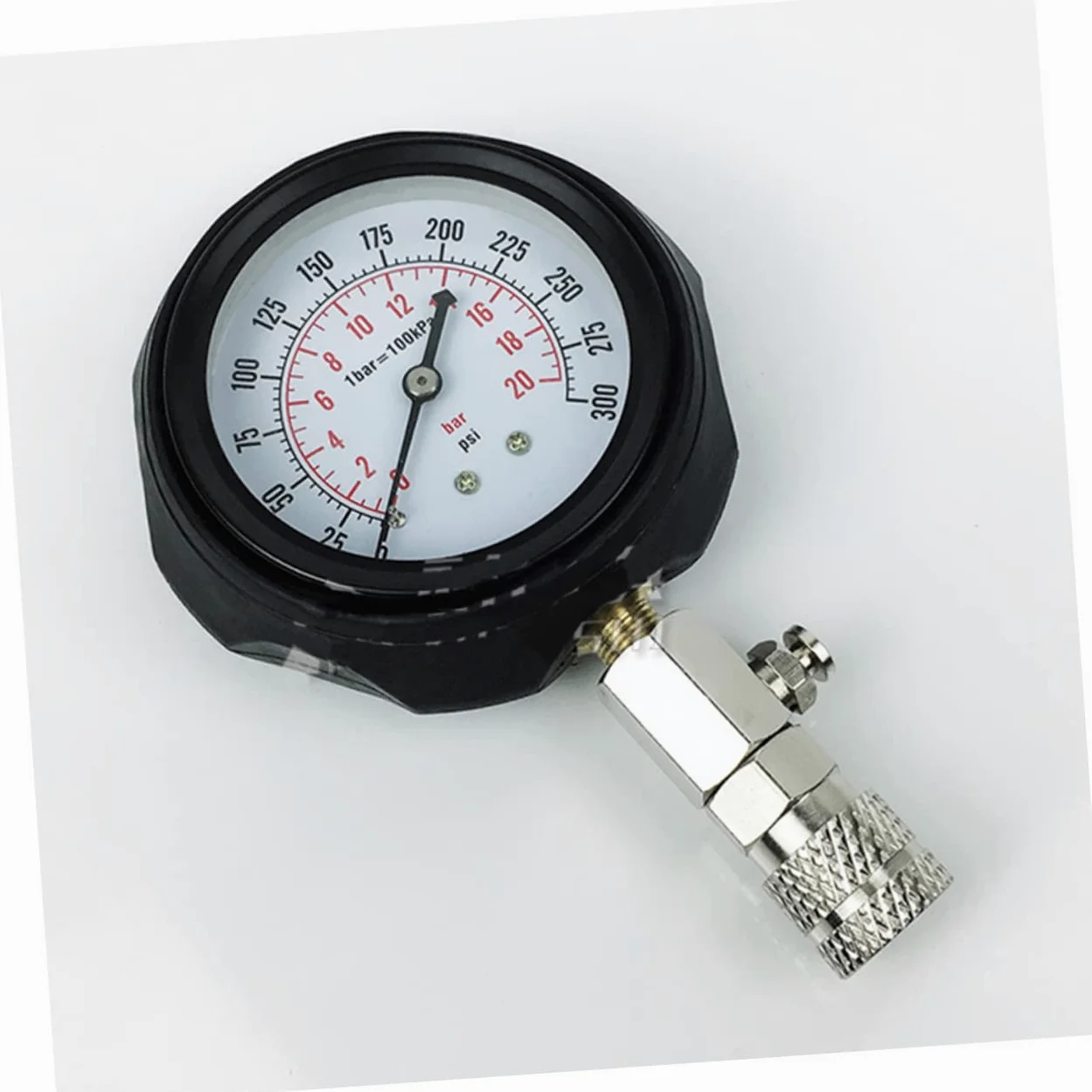 Alipis 1 Juego Kit de Medición de Compresión de Motor para Automóviles Camiones y Motocicletas Manómetro de Presión Dual Bar Psi para de Motores de Gasoline