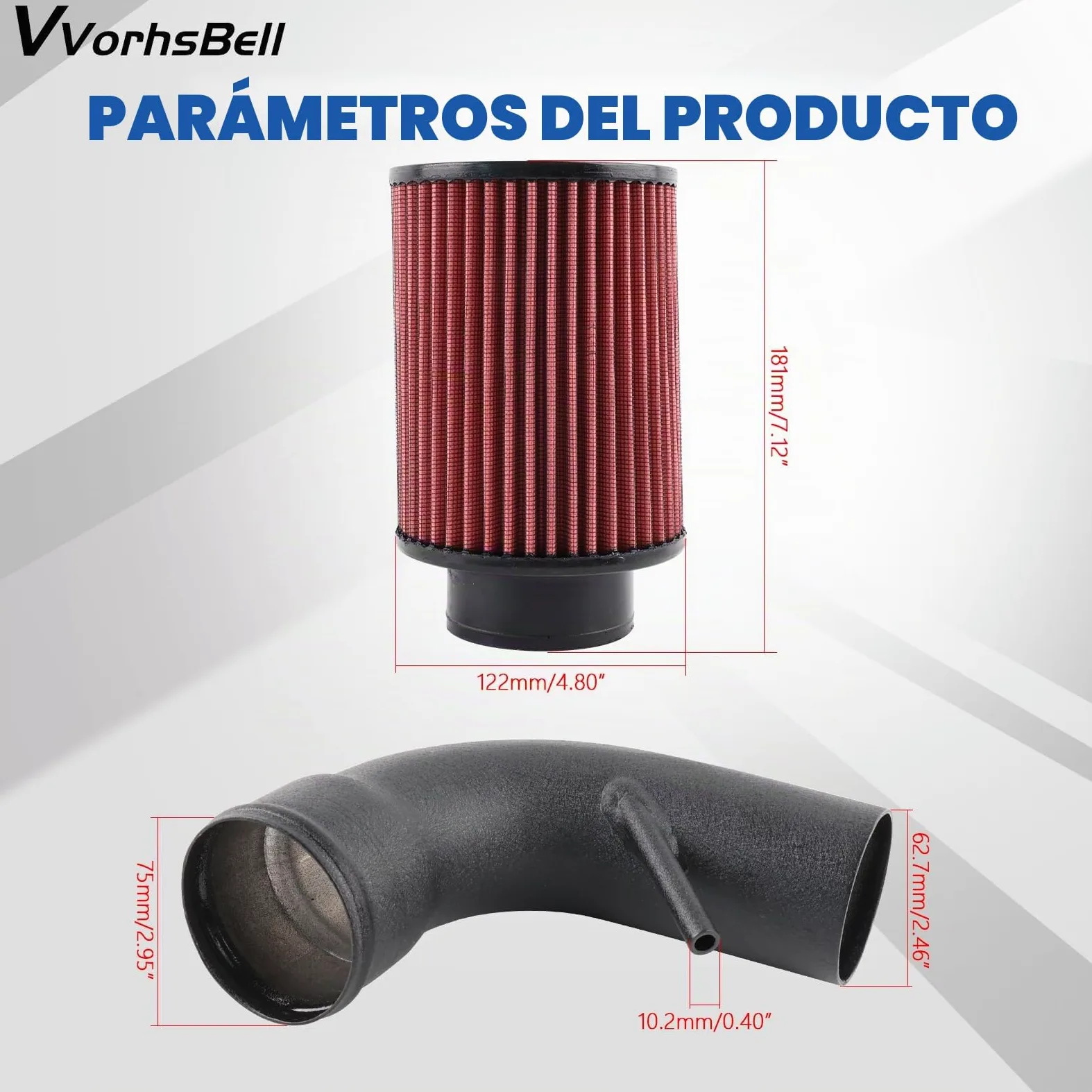 Kit de admisión de aire frío compatible con motores Audi A3 Q2 Q3 VW Golf MK7 1.4L EA211, sistema de admisión de aire de alto rendimiento con escudo térmico