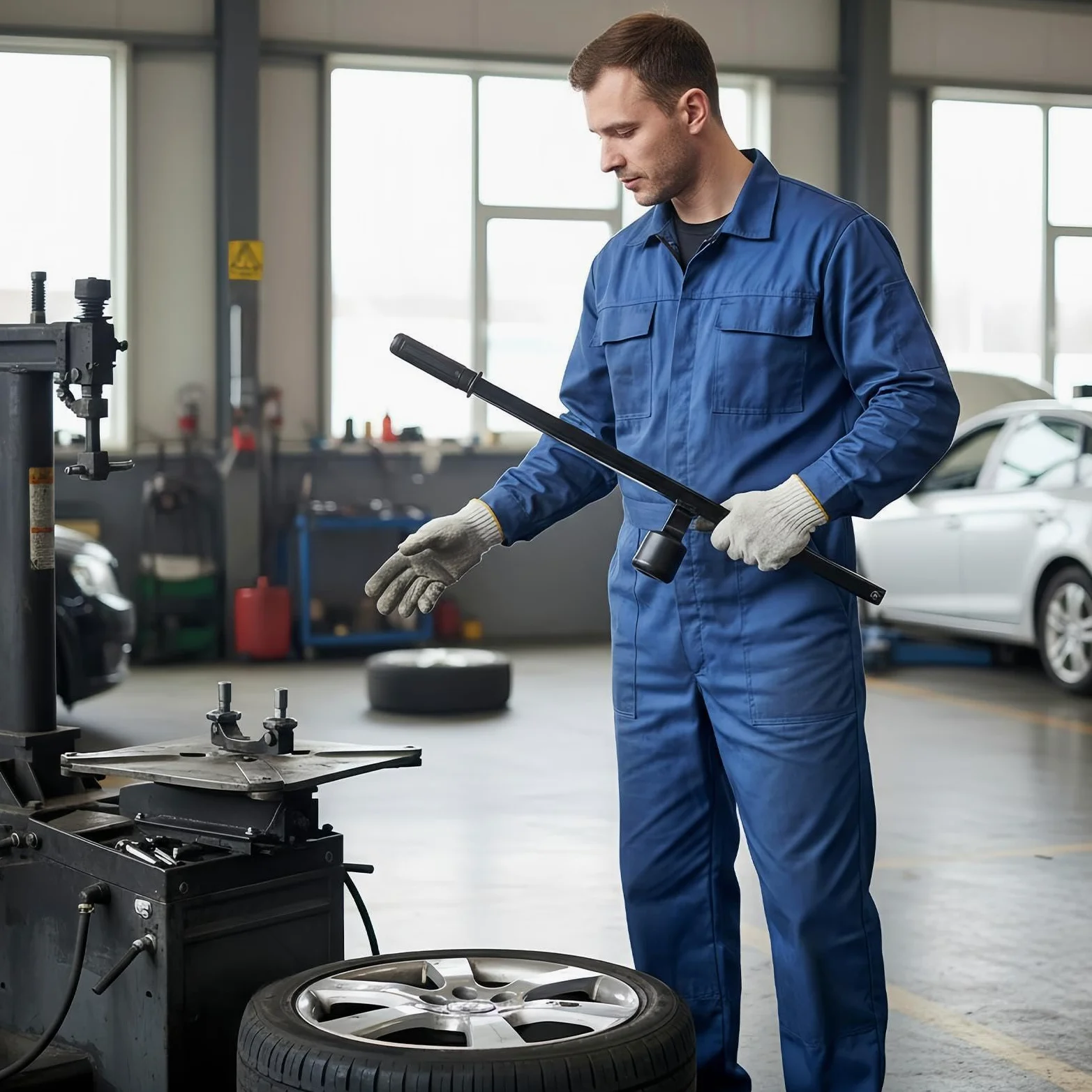 Genérico Herramienta para Cambiar Neumáticos Pinza Sujetadora para Llantas | Herramienta Rompedora De Talón De Neumático Para Coches, Camiones, SUV, Motos, Talleres Y