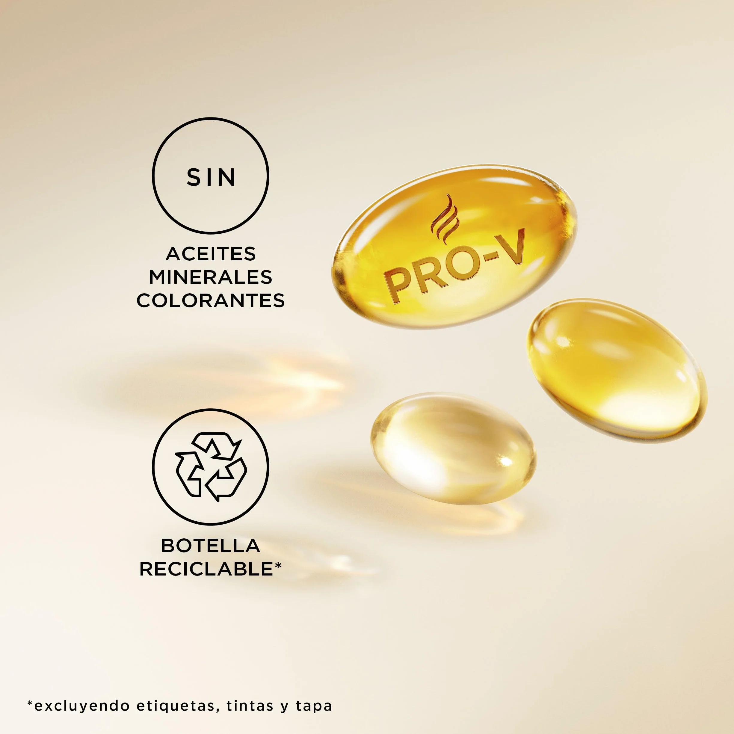 Pantene Pro-V Champú 3 en 1 Suave & Liso 300 ml