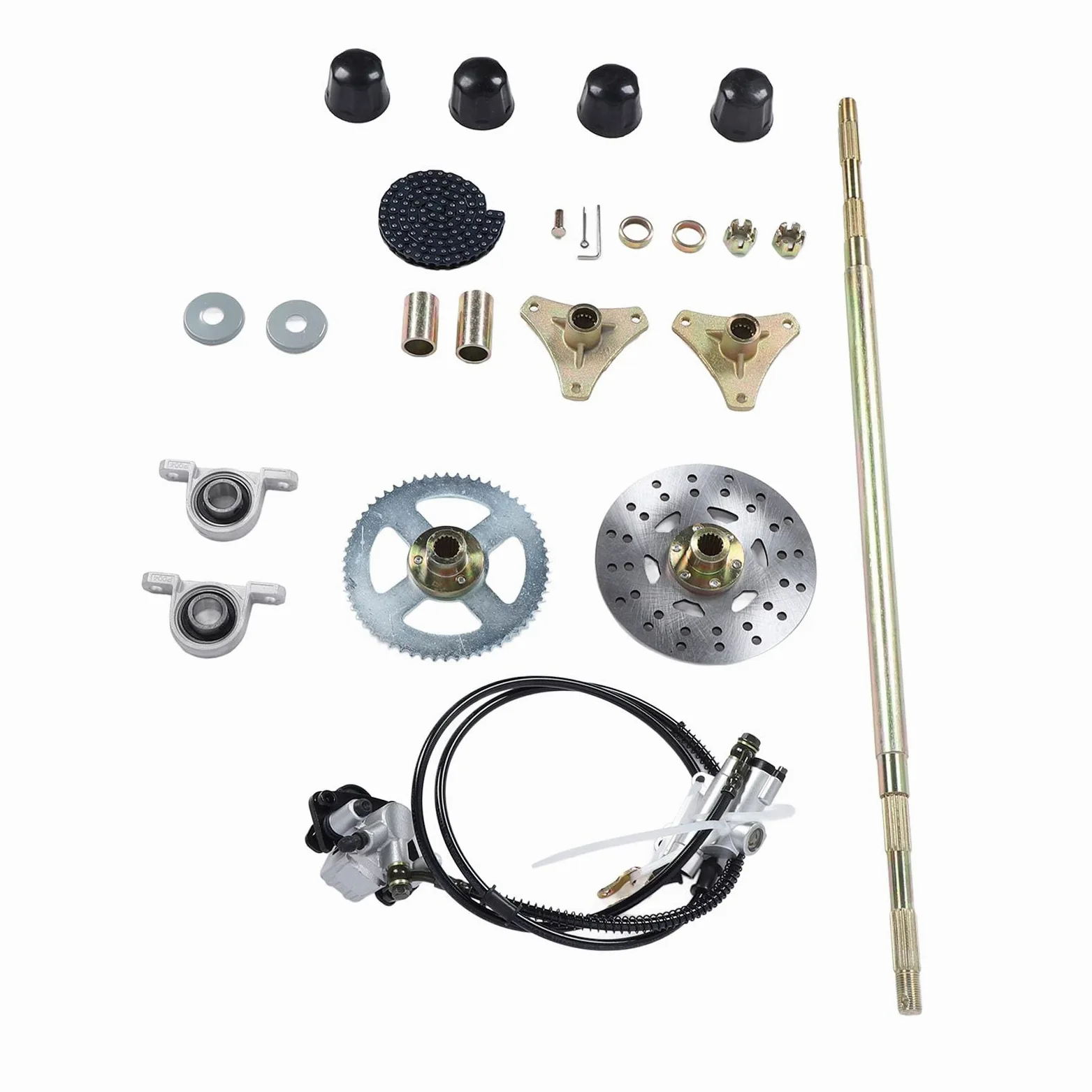 Kit de Montaje de Eje Vivo Trasero Go Kart de 29 Pulgadas, Quads ATV de Alto Rendimiento, Mejora Material Metálico Duradero