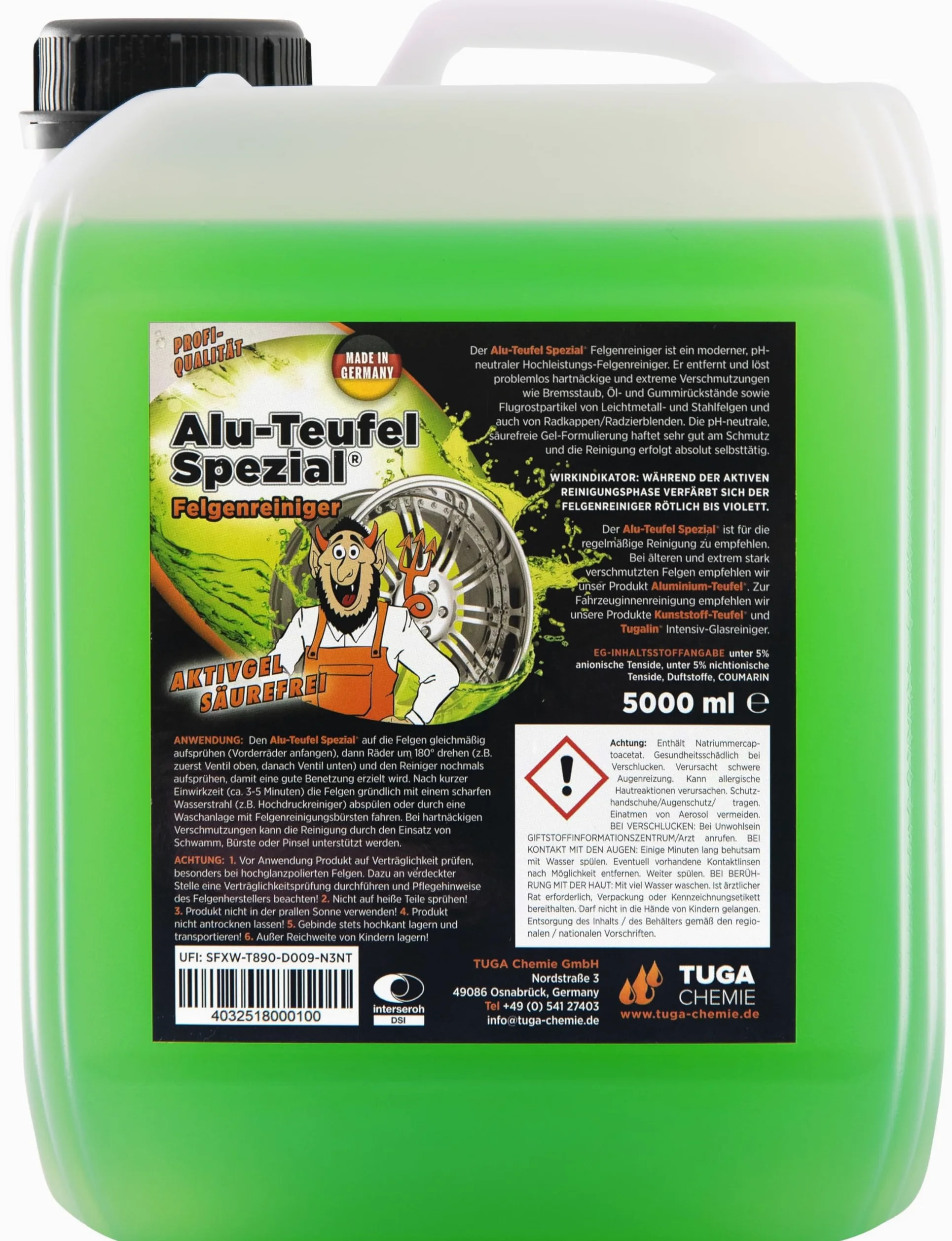 TUGA Diablo de aluminio Limpia llantas especial 5000 ml