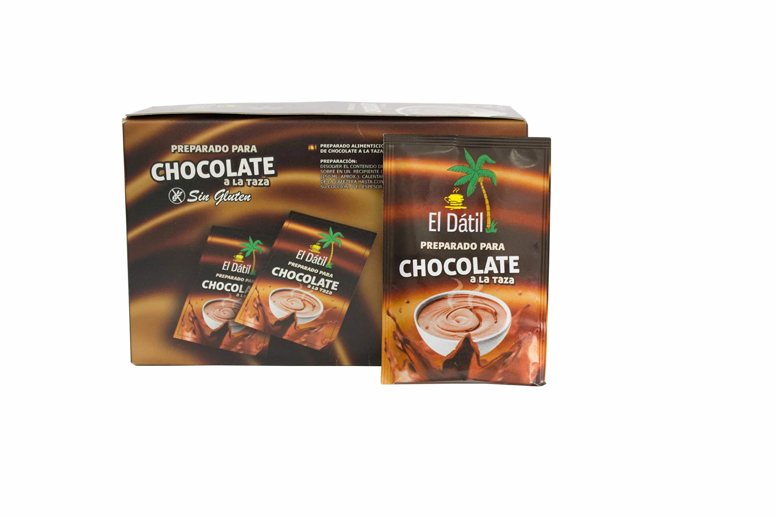 Chocolate a la taza El Dátil sin Glúten estuche 25 sobres 30g