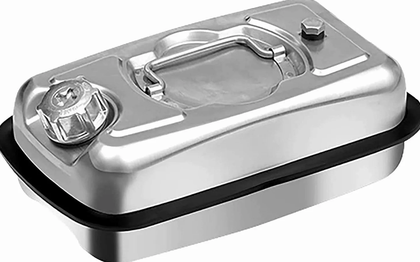 Bidón de Gasolina de Metálico Recipientes gasoli Bidón de Acero Inoxidable 304 for Gasolina y diésel, Capacidad de 3 l, 5 l, bidón, Grosor del Cuerpo metálico de 0,8 mm (Size : 3l)