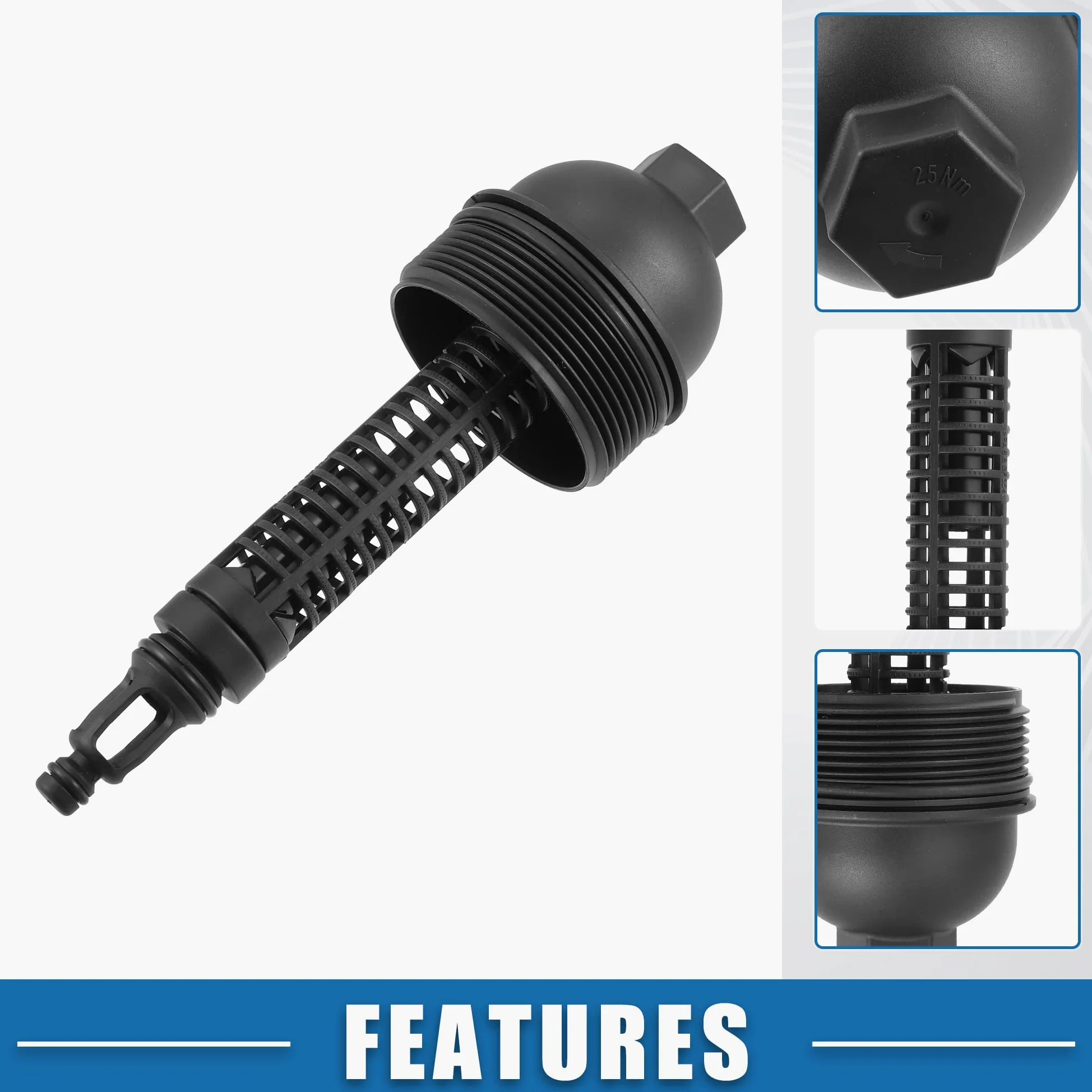 QUARKZMAN Motor Aceite Filtro Carcasa Tapa 11427789323 para BMW 335d E90 2009-2011