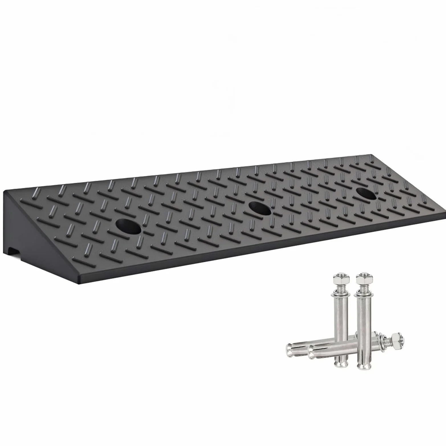 Rampa de Goma para Bordillos con Altura de 4–10 cm,Capacidad de 11 000 Libras,Rampa Antideslizante para Coches,Motos,Bicicletas,Patinetes y Sillas de Ruedas