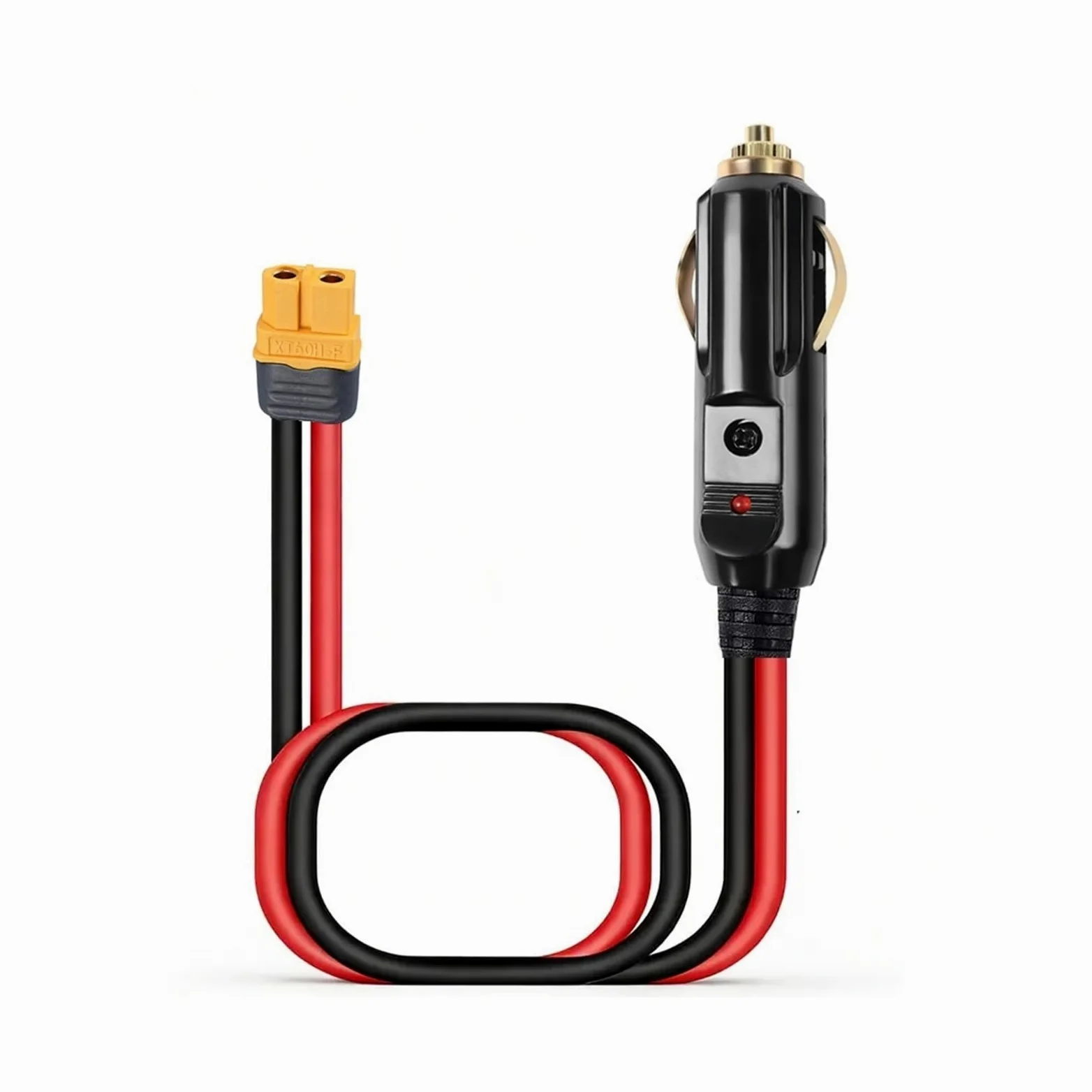 XT60 to Cigarette Lighter - Cable adaptador de 12 V 24 V para estación de alimentación (1 m)