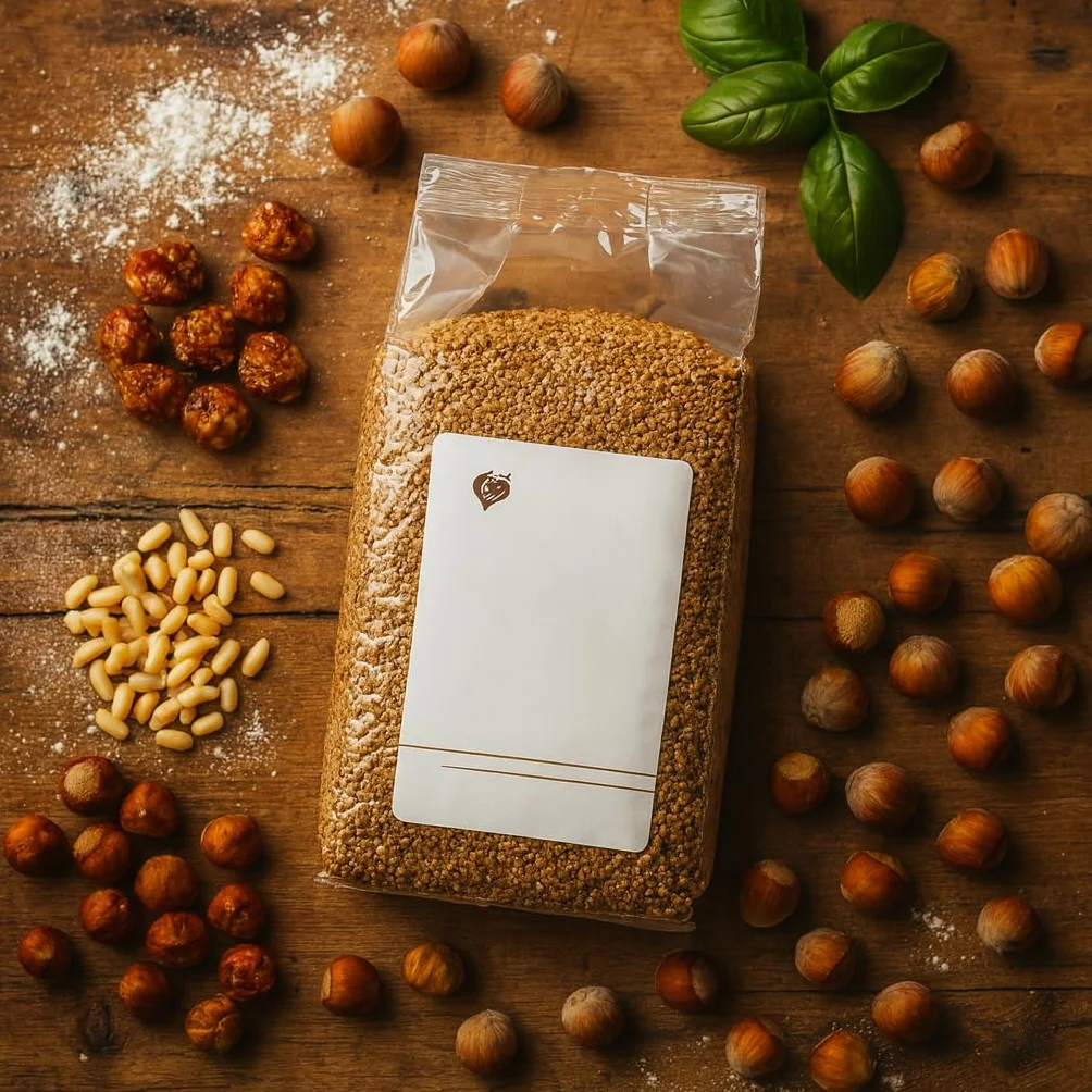 BONGIOVANNI FARINE E BONTA' NATURALI Praliné de avellanas en granos 1kg