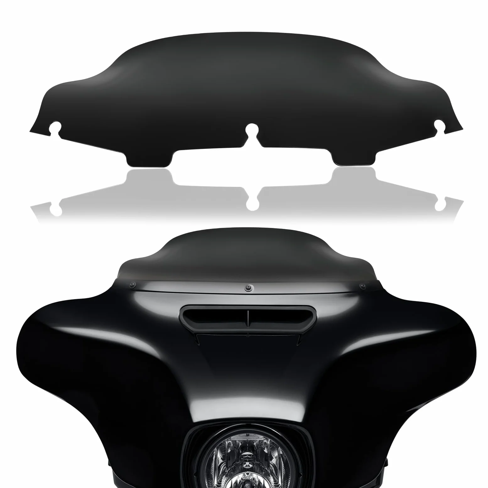 Rich Choices Parabrisas de motocicleta de 6 pulgadas compatible con Harley Davidson Touring Street Glide Electra Glide FLHT FLHTCU Ultra Classic Glide FLHX FLHTK Tri Glide 1996-2013