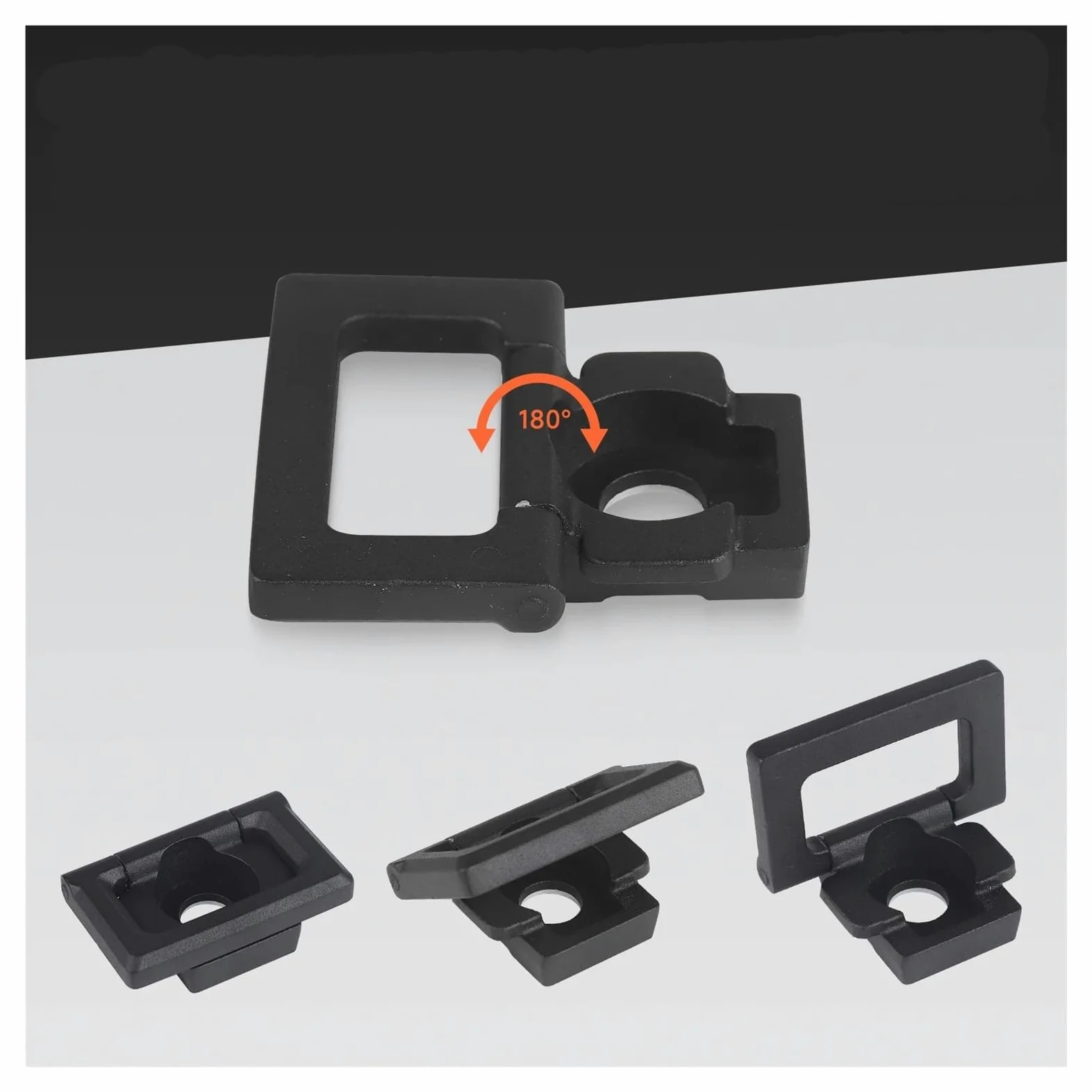 Anclajes de amarre con anillo en D aleación negra, 4 Uds., for carga plataforma camión