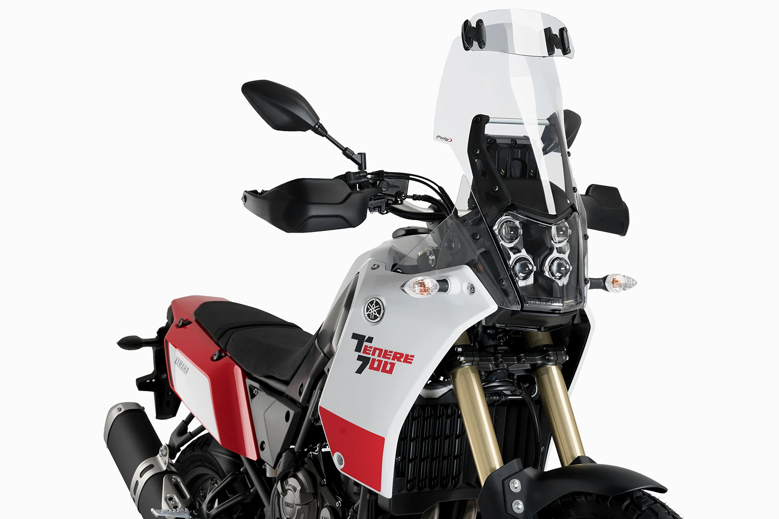 Puig 6319W Visera Multiregulable Clip-on para cúpula de Moto con Ajuste de posición y diseño Resistente Que Mejora la protección aerodinámica, Transparente