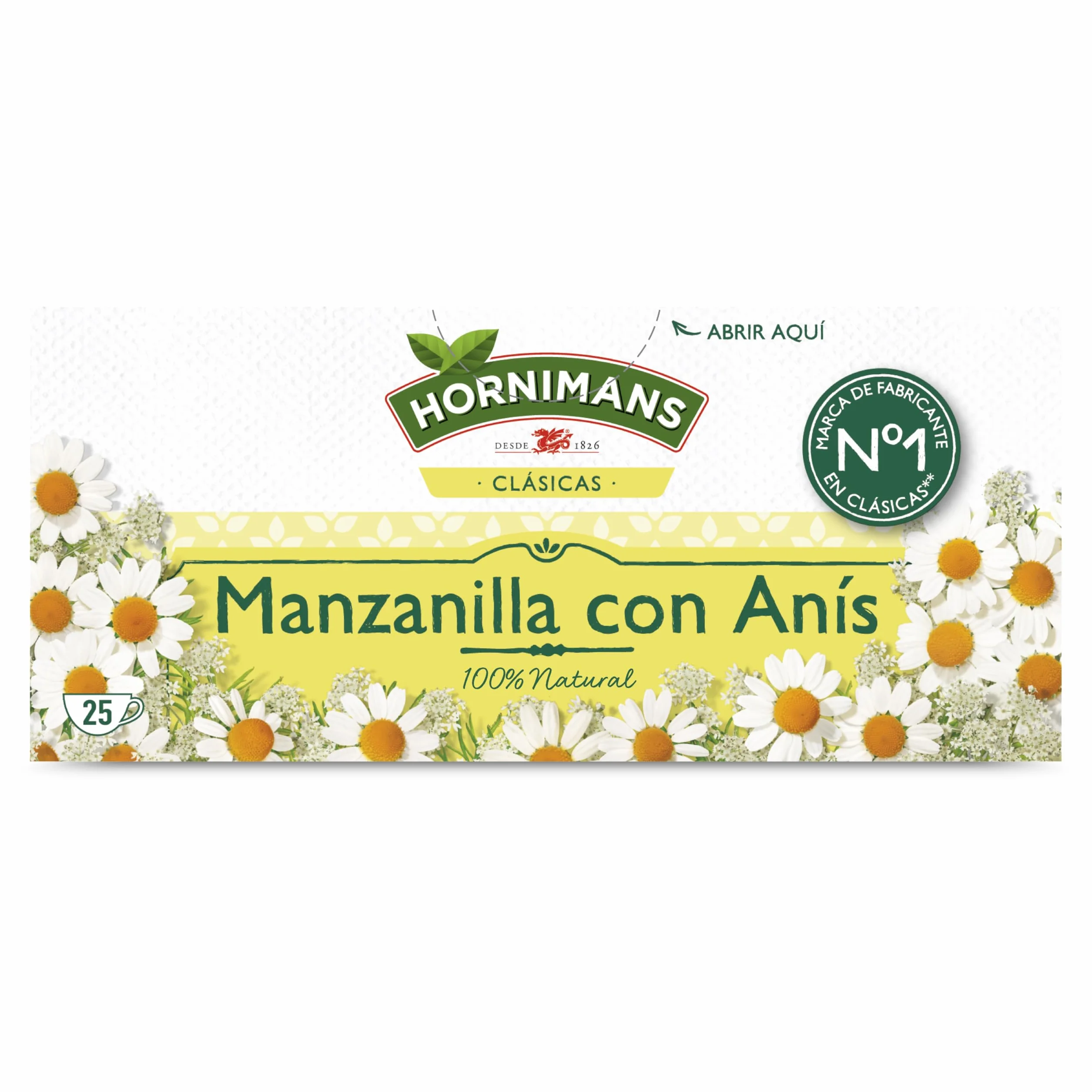 Hornimans Manzanilla con Anís Infusión 25 bolsitas Sin Teína