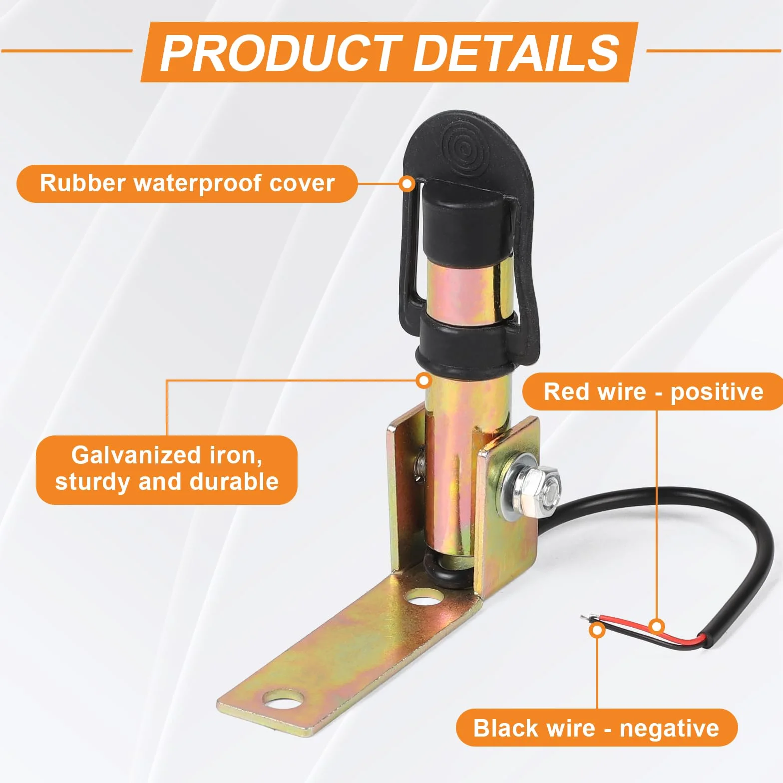 CPROSP Soporte Rotativo para Tractores Universal, Soporte Luz Giratoria con Cable y Tapa de Goma, Ángulo Ajustable