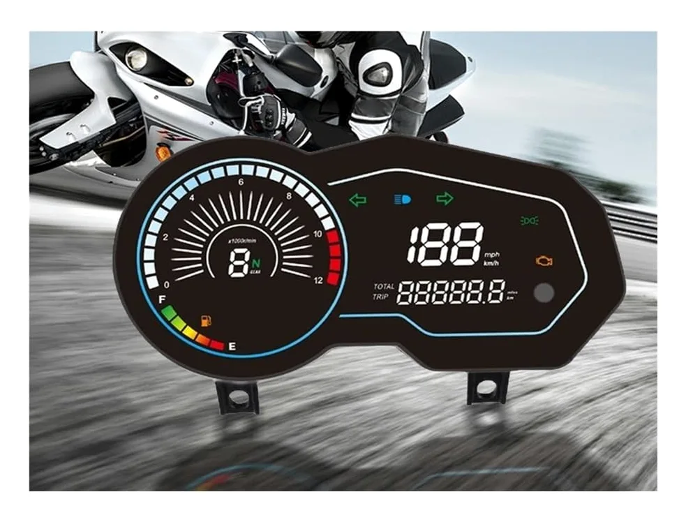 Velocímetro Digital para motocicleta, medidor de código | Velocímetro digital para motocicleta, medidor de código electrónico universal, tacómetro y pantalla para Italika 150z