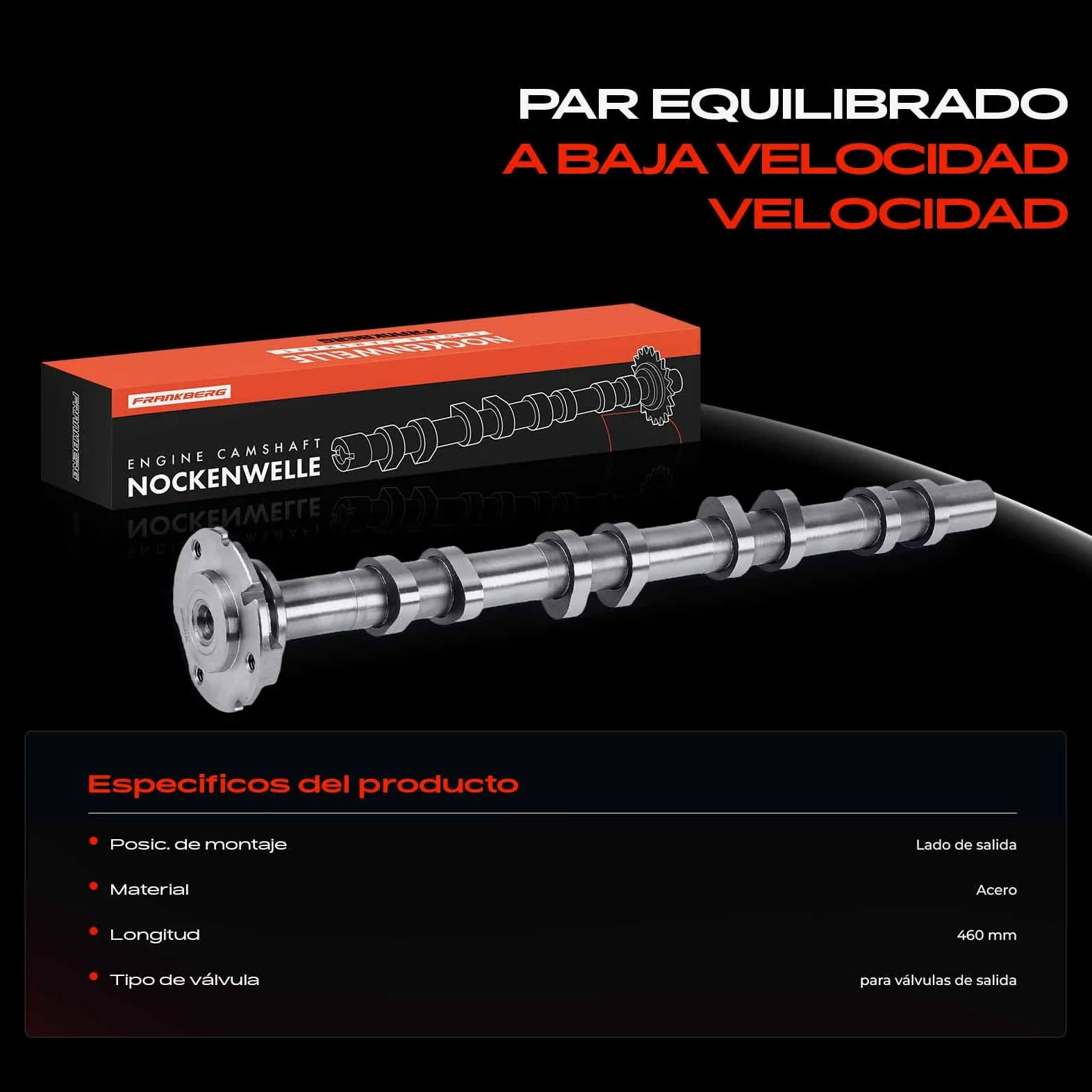 Frankberg lado de escape del árbol de levas | Compatible con: Plataforma/chasis Transit FF FM FN, Caja de tránsito FA, Autobús de tránsito FB FC FD FS FZ