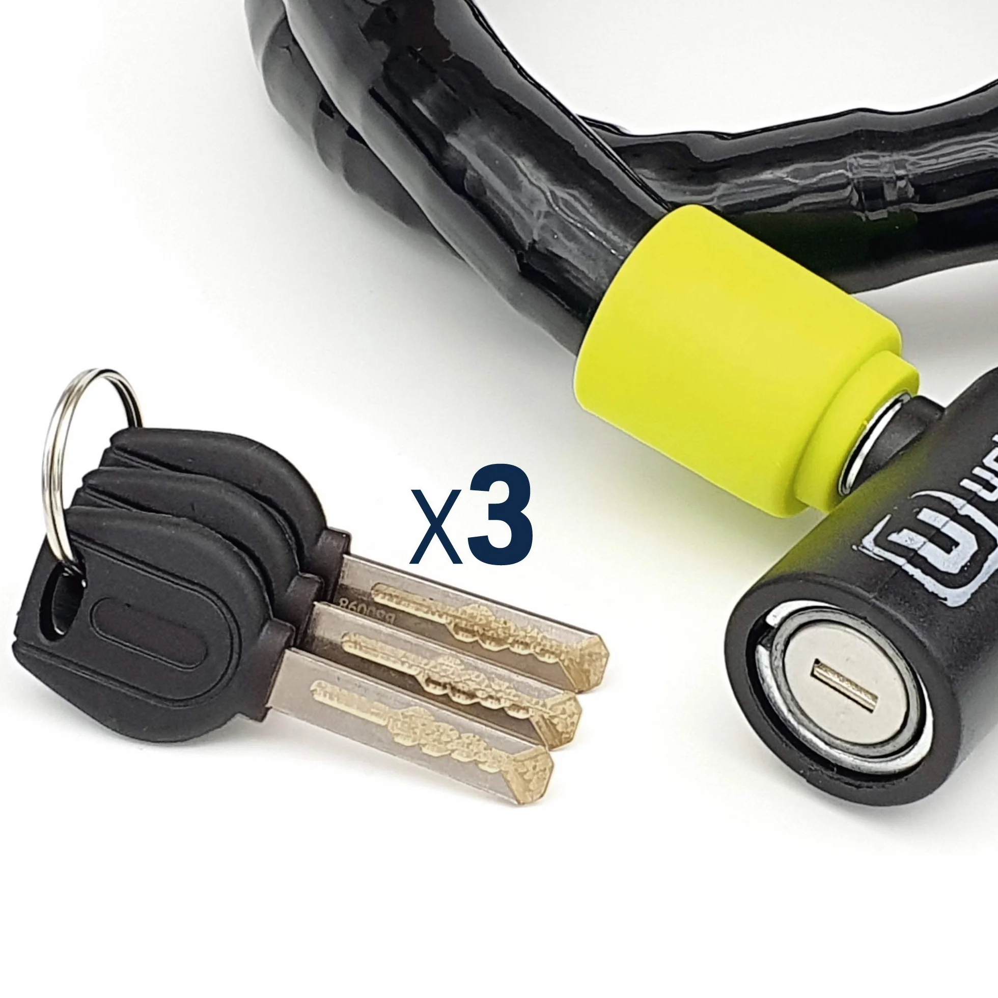 URBAN UR5100 Candado Moto y Bicicleta, Cable de Acero Reforzado con Blindaje Articulado Muy Flexible Fácil de Llevar, Cerradura Alta Seguridad, Antirrobo Moto Bici Eléctrica Scooter Patinete, 100cm
