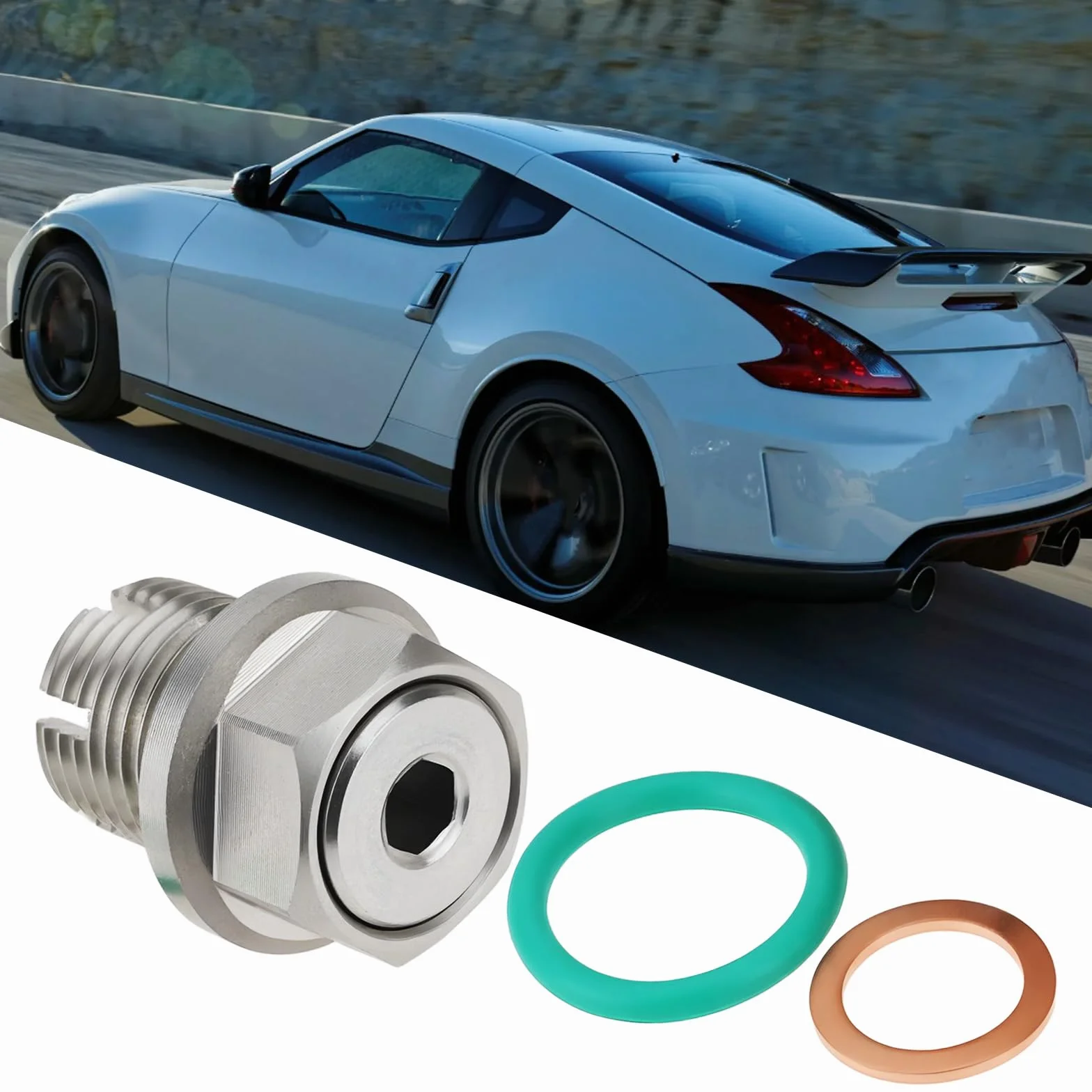 Kit de Reparación de Tapón de Drenaje de Aceite Autorroscante M16.1-1.5x15MM para Automóviles SUV Y Camionetas Ligeras