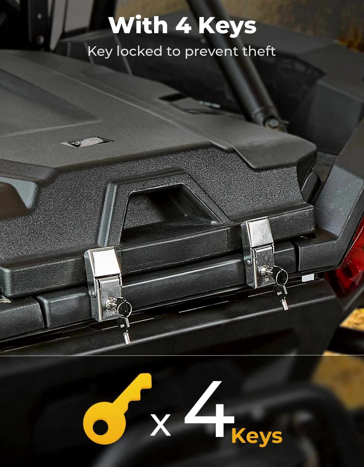 KEMIMOTO Caja de cajuela XP 1000 2024/2025+ compatible con Polaris RZR XP 1000/4 1000 2024/2025+ material de polipropileno
