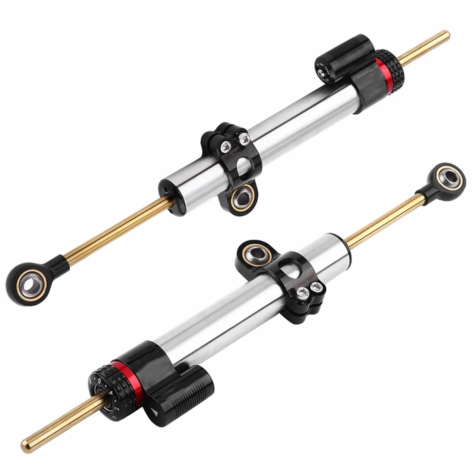 EBTOOLS para amortiguador de dirección de motocicleta para steering damper para steering damper motorcycle Estabilizador de aluminio universal ajustable de amortiguador de dirección de motocicleta