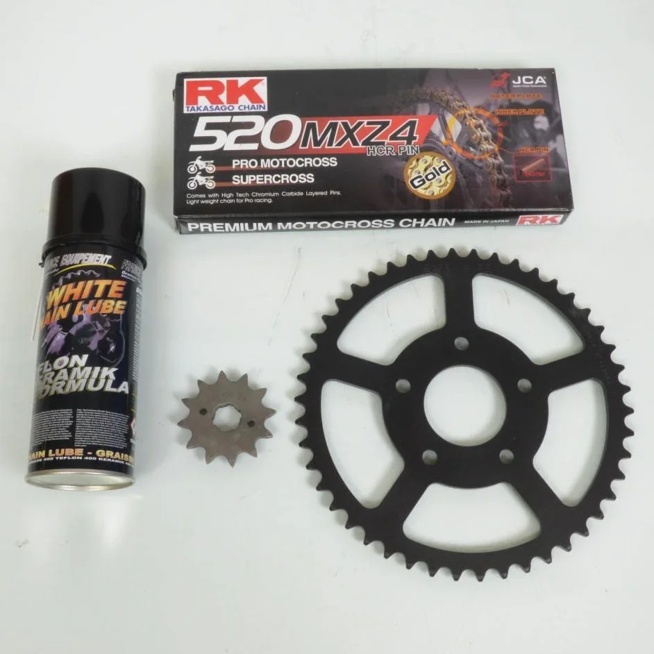 kit cadena fe para moto honda 125 crm 1990 a 2003 12x46 paso 520 / jd13 nuevo