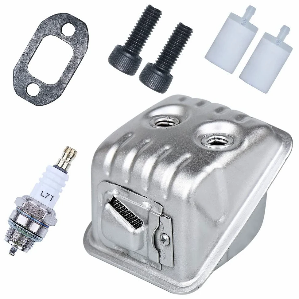 Kit de filtro combustible tornillo compatible con bujías gasolina motosierra 450, 445 y 445e W, repuestos OEM 544147702 parte
