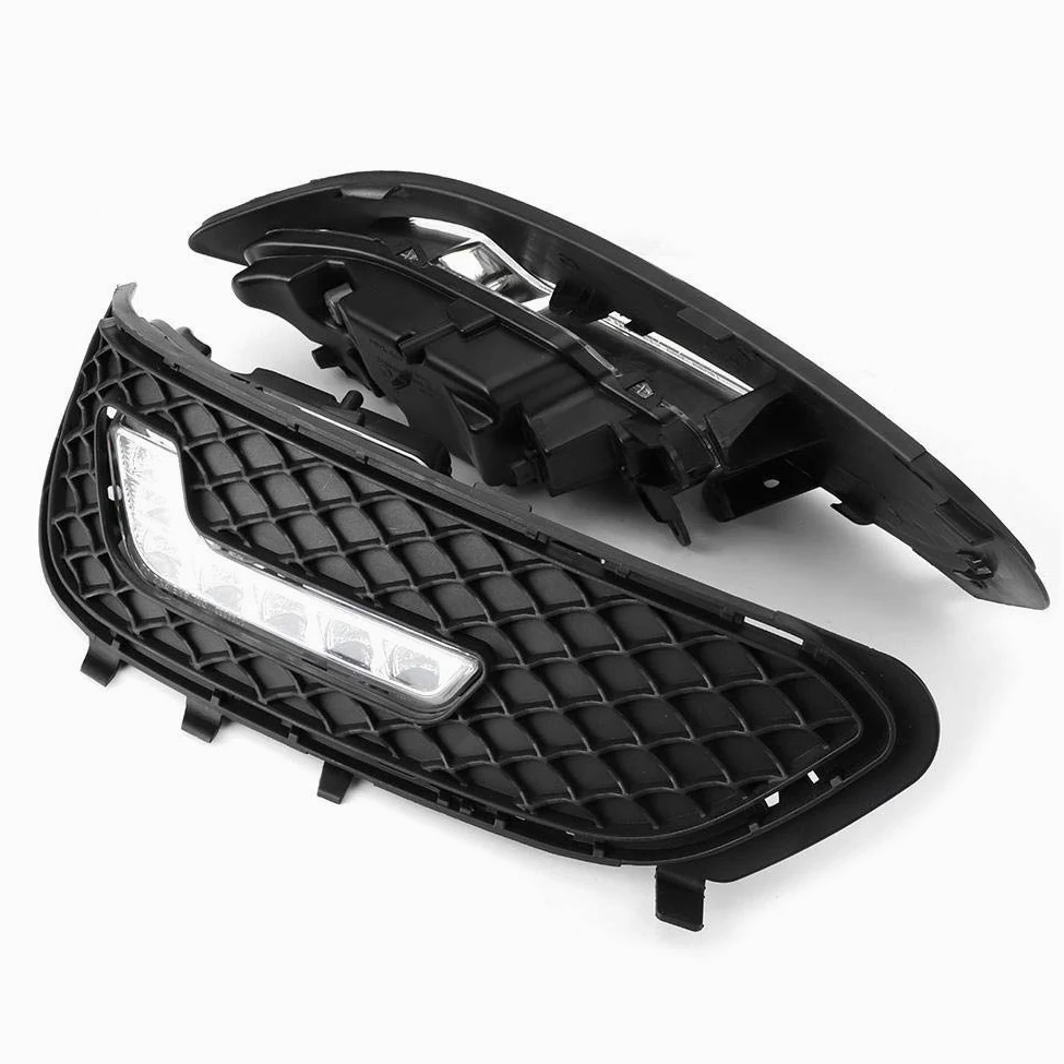 Luz de circulación diurna-Duokon 1 par de luces de circulación diurna, luz de conducción LED DRL en forma de L para E-Class W212 E180 E200 E260 E320 E400 2009-2010