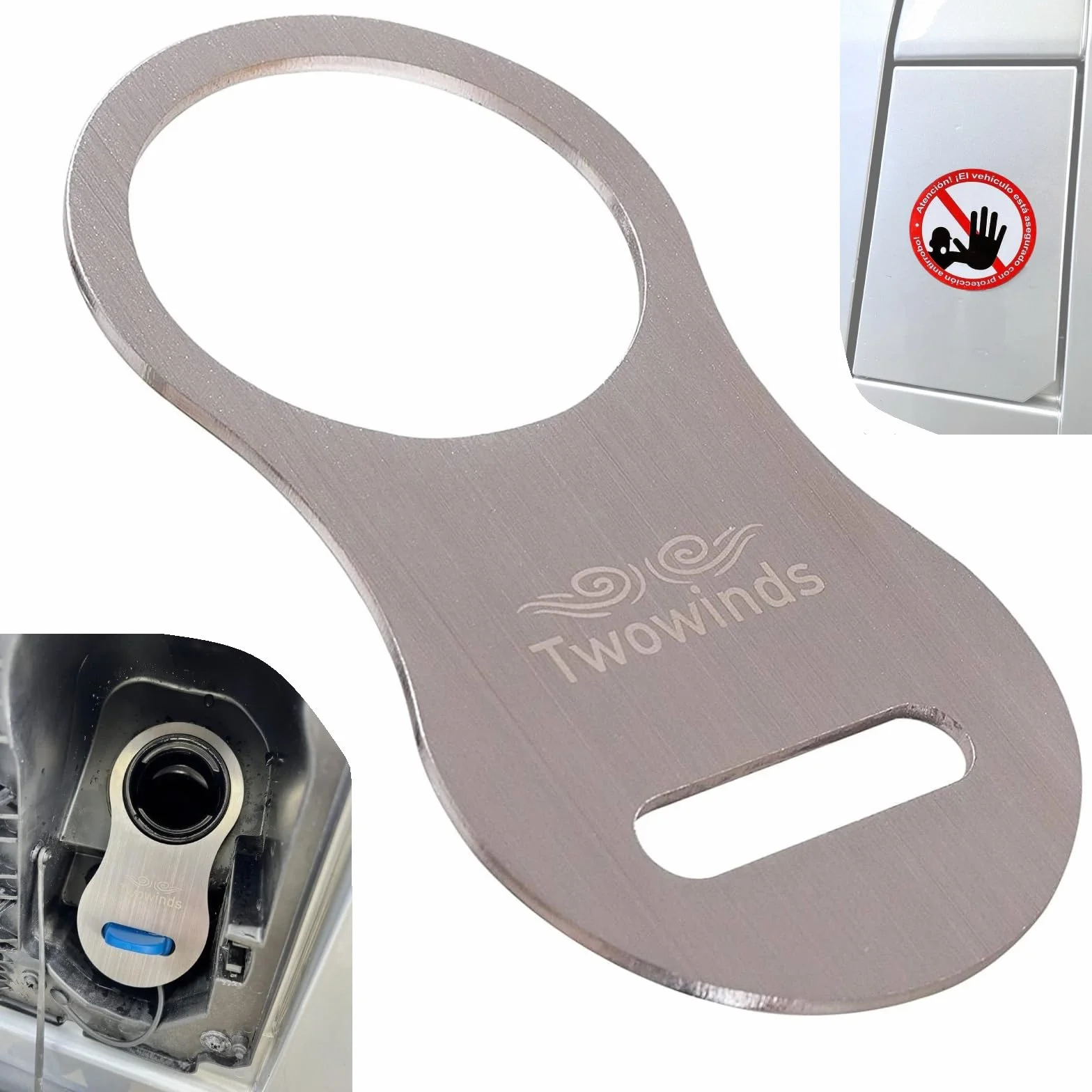 Twowinds - Bloqueo Antirrobo AdBlue Compatible con Fiat Ducato, Jumper, Boxer (2016-2024) - Camper y Caravanas - Cierre de Seguridad del Tapón Depósito AdBlue en Acero Inoxidable