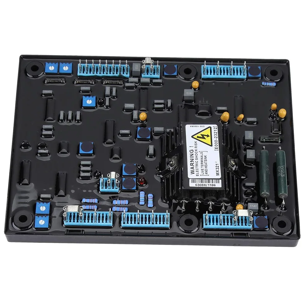 Regulador de Voltaje, MX321 AVR Regulador de Voltaje Automático con Función de Protección de Baja Velocidad Incorporada, sobre Excitación, sobre Voltaje, sobre Corriente, Lam