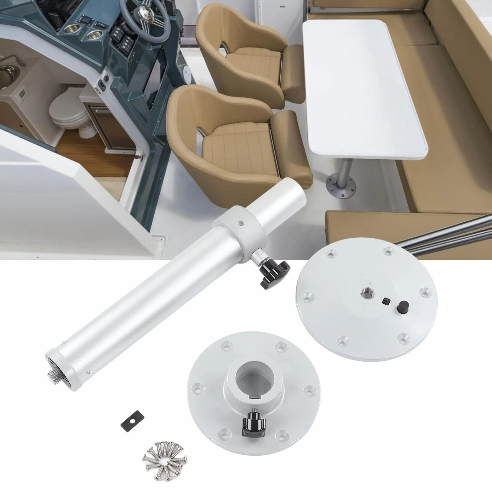 Pata de Pedestal de Mesa Ajustable para RV Camper Caravana Barco Yate Hogar
