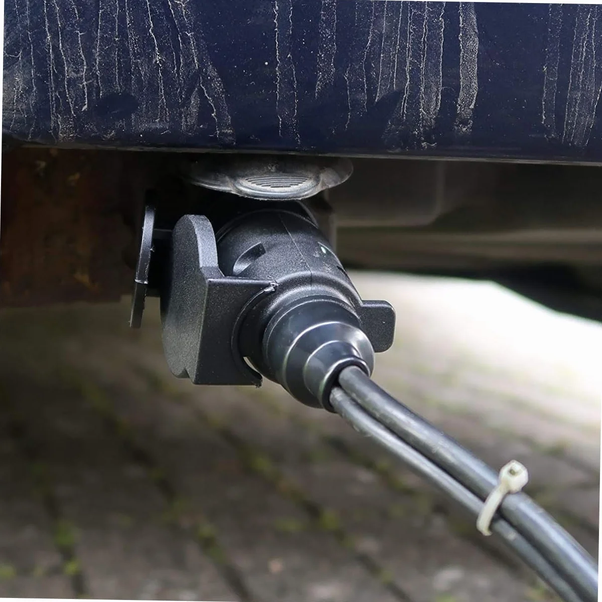 iplusmile Adaptador Enchufe para Remolque 12v 7 Pines EU Estándar 2 Piezas Negro con Conectores Metálicos y Plásticos para Vehículo Comercial y Coche
