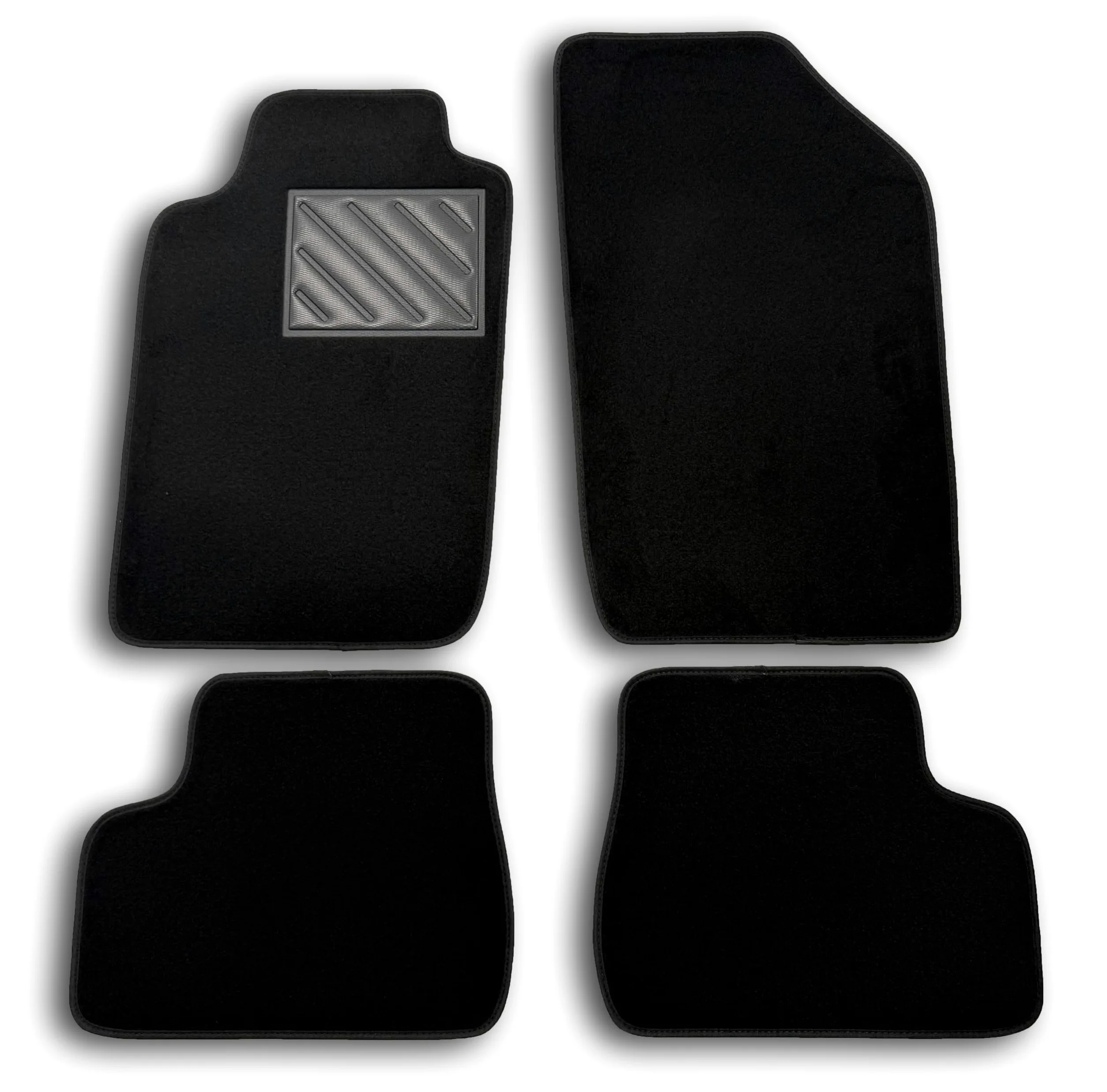 MTC - Alfombrillas para Peugeot 206 a Partir de 1998 - Alfombrillas a Medida - Antideslizantes - Talonera en PVC (cloruro de polivinilo) - Clips de fijación