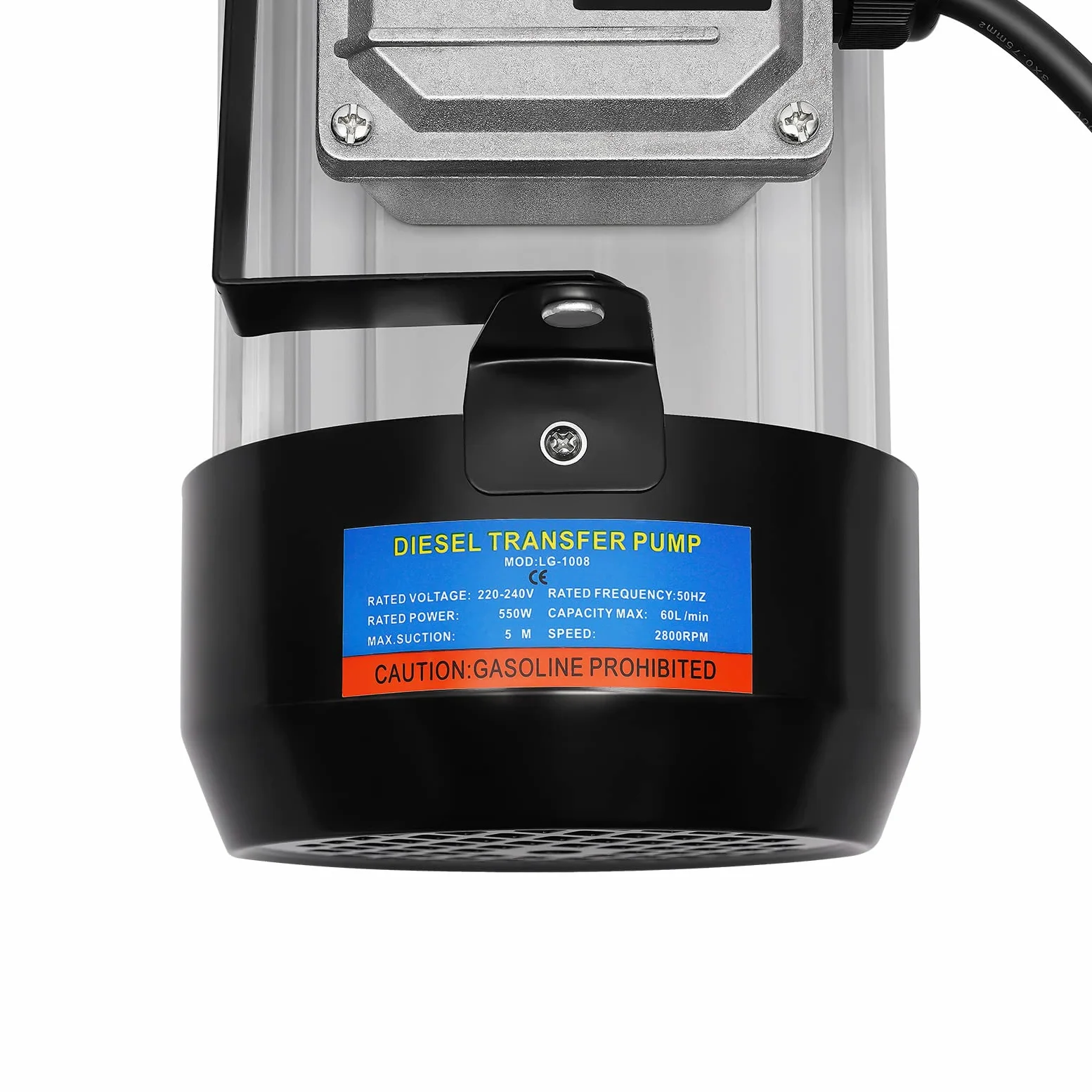 Bomba Gasoil Eléctrica Automática Fuel Diesel Con Pistola 200W Motor Monofásico 60L/Min DirmeTre Anterior 230V Bombas de Combustible Para Auto
