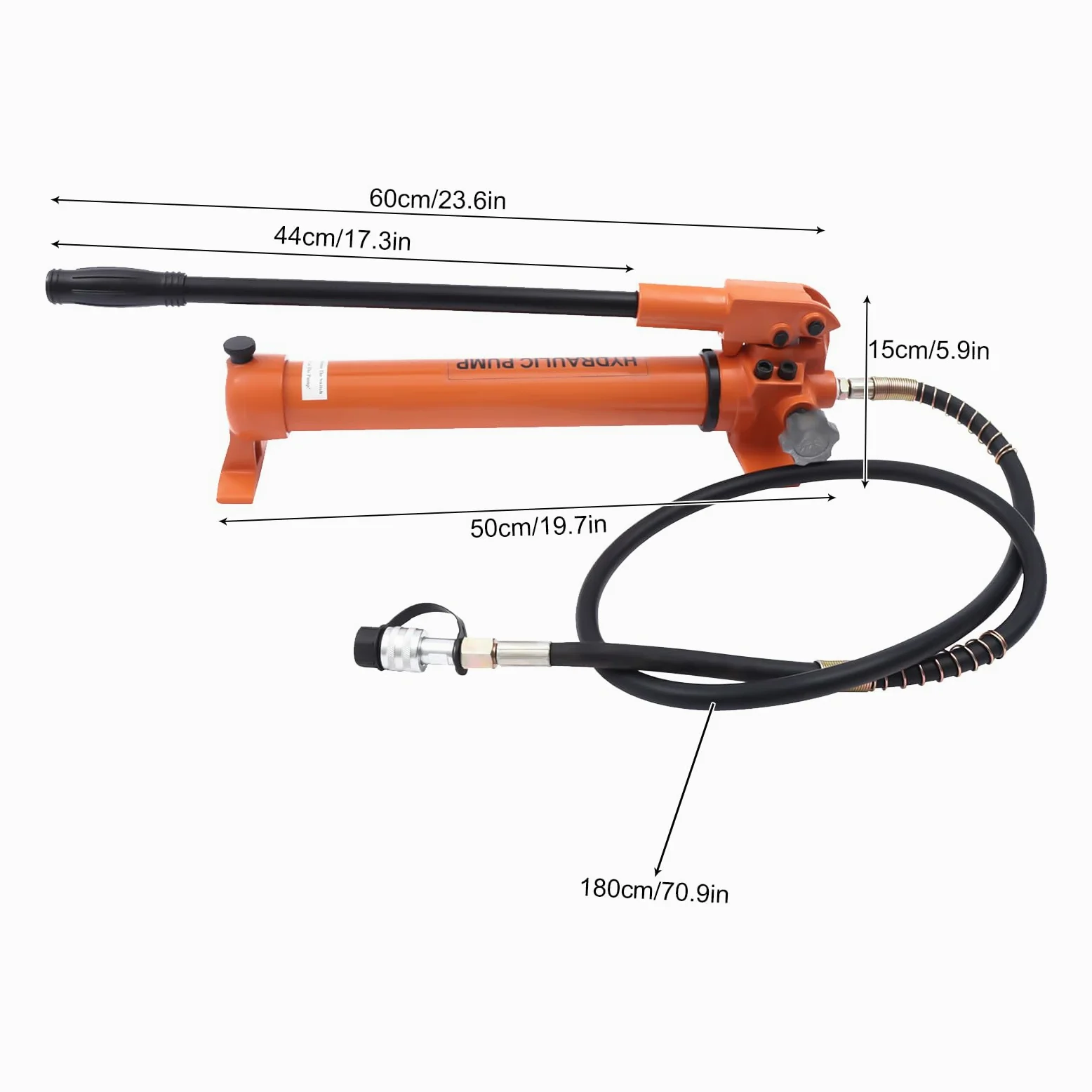 Bomba hidráulica manual, Bomba de mano hidráulica ZG3/8'' enchufe, CP-700 bomba de presión hidráulica para cilindros hidráulicos y otras herramientas hidráulicas