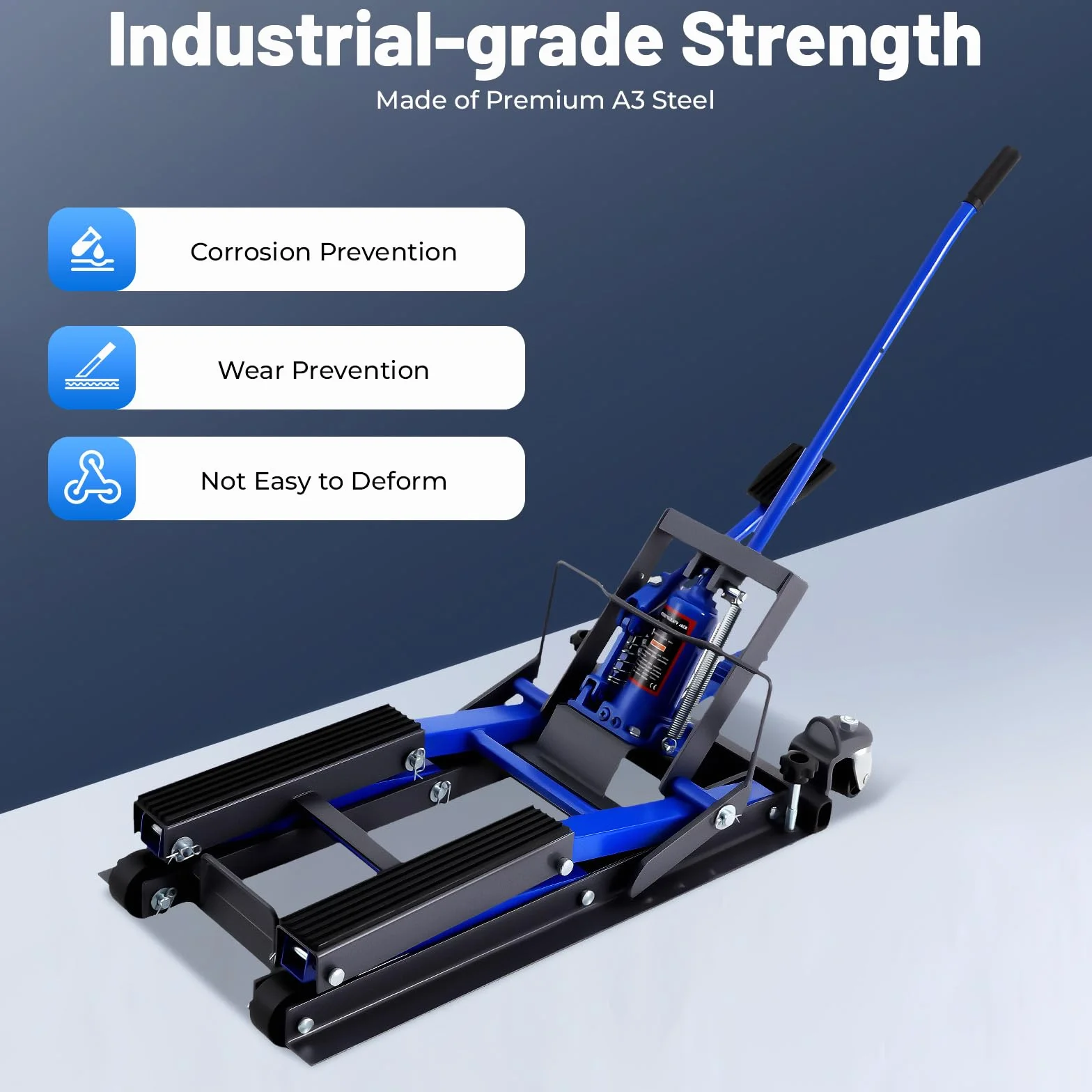 Elevador hidráulico para motocicleta, capacidad de carga máxima de 680 kg, ajustable, 12 – 38,7 cm, soporte de montaje para motocicleta, plataforma elevadora plegable para motocicletas, ATV